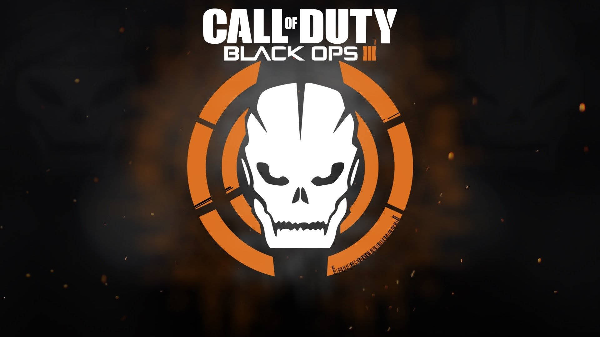 Call of Duty Black Ops 3, stark white skull, glowing eyes, Full HD Desktop Wallpaper