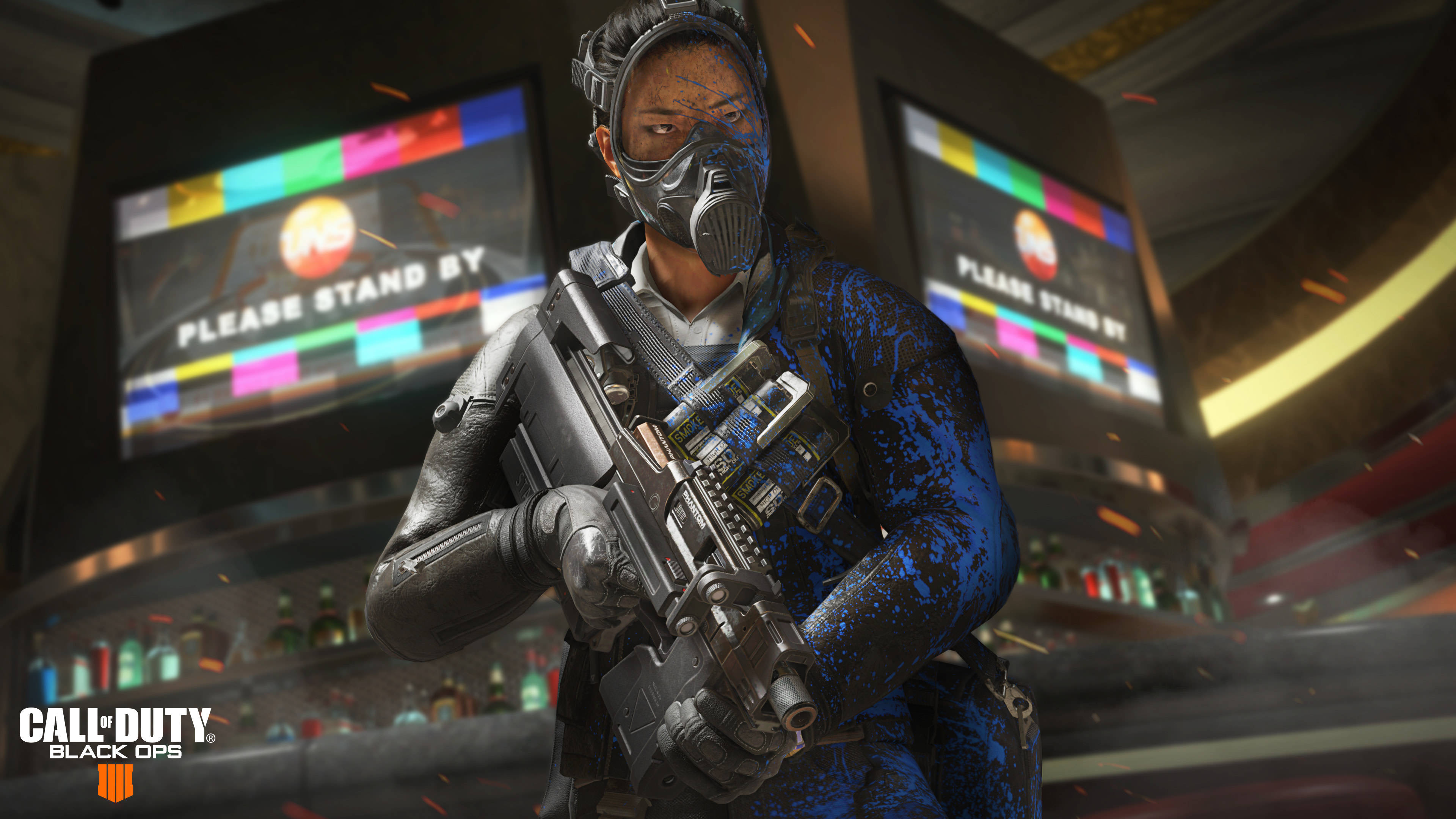 Call Of Duty Black Ops 4, woman, blue tactical gear, 4K Desktop Wallpaper
