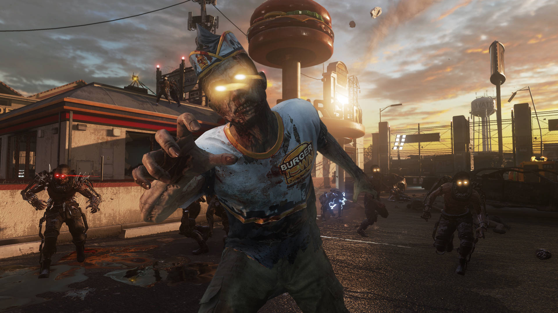 Call Of Duty Black Ops 4, zombies, burger-themed outfit, Full HD Desktop Wallpaper