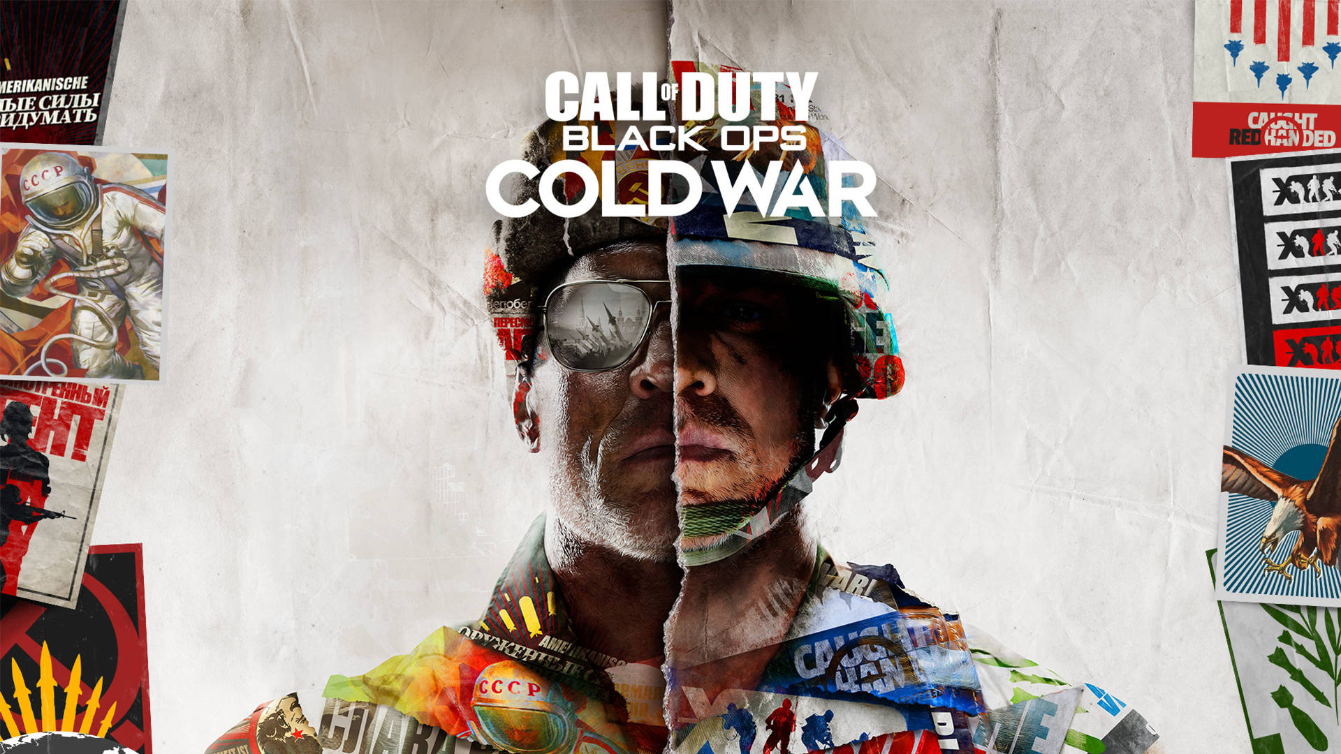 Call Of Duty Black Ops Cold War, Cold War gear, propaganda posters, Full HD Desktop Wallpaper
