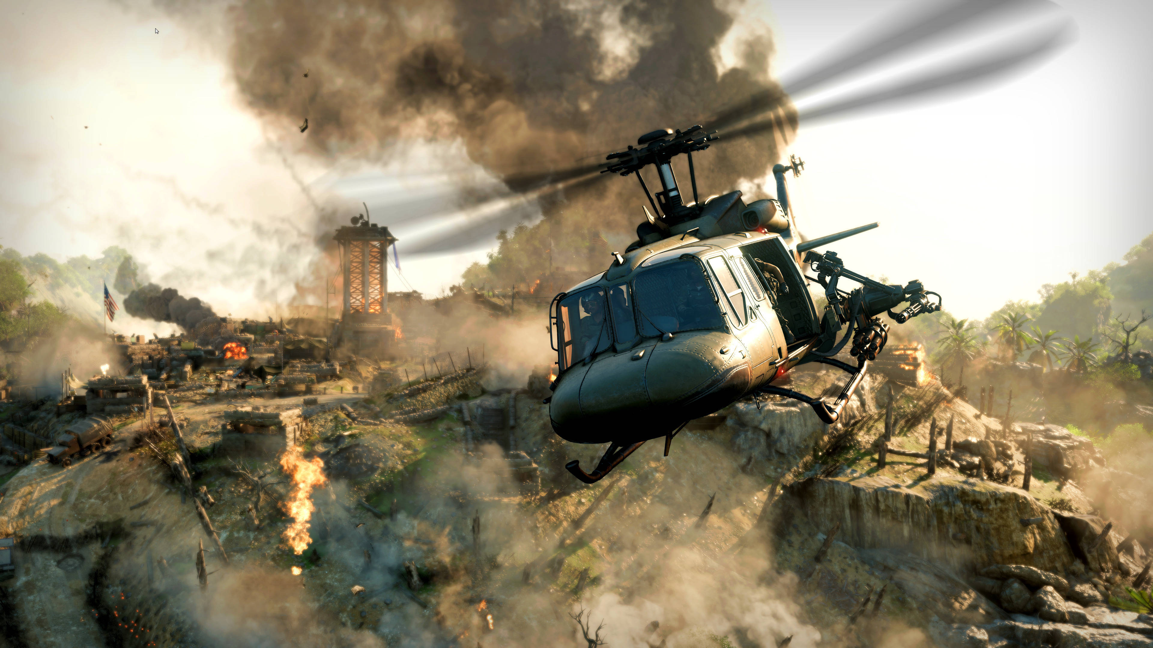Call Of Duty Black Ops Cold War, helicopter, jungle battlefield, 4K Desktop Wallpaper