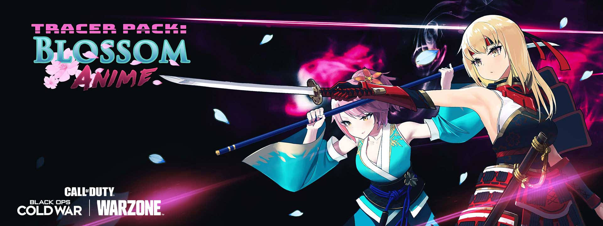 Call Of Duty Black Ops Cold War, Tracer Pack Blossom Anime, anime-style female warriors, Full HD Desktop Wallpaper