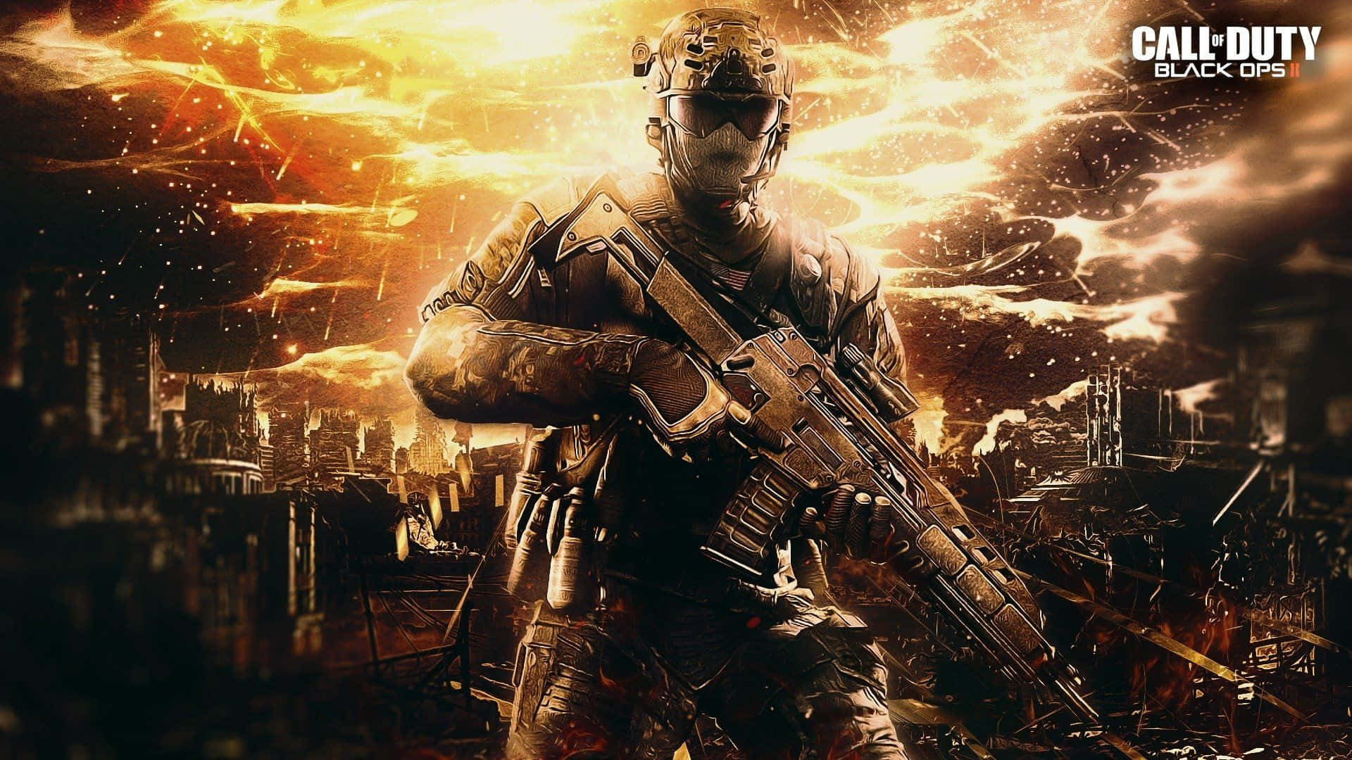 Call Of Duty Black Ops, tactical gear, rifle, Full HD Desktop Wallpaper