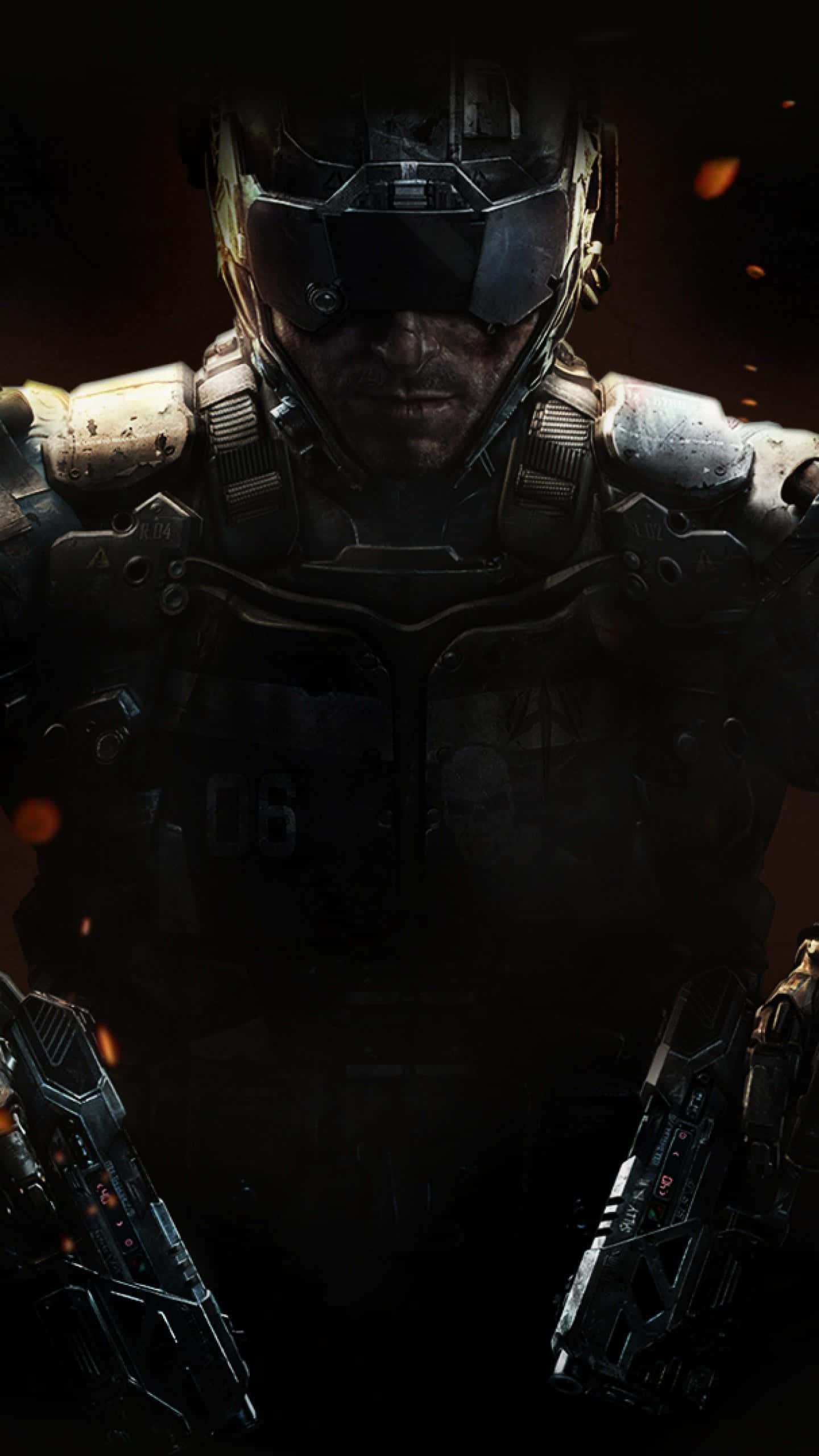 Black Ops, iPhone, dark armored soldier, 2K Phone Wallpaper