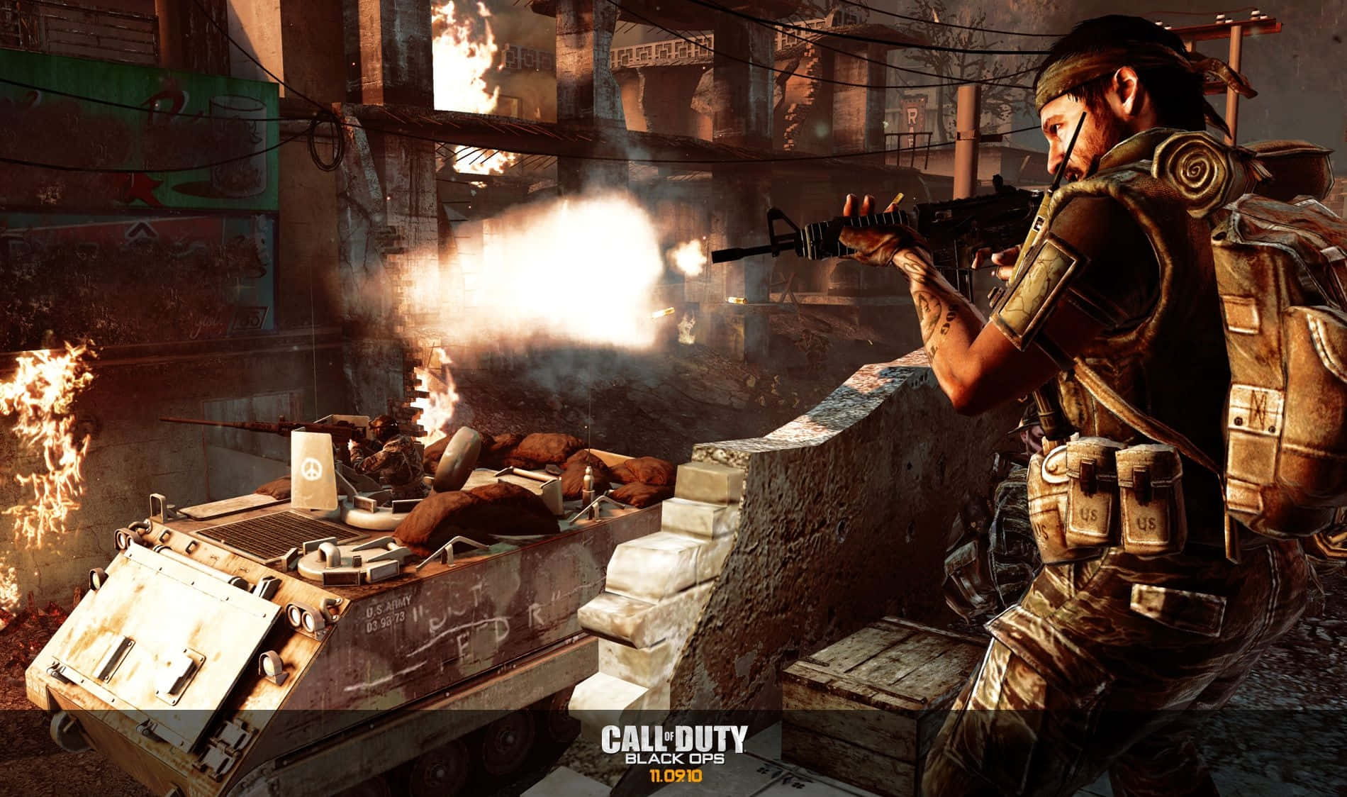 Call of Duty Black Ops, soldier, rifle, HD Desktop Wallpaper