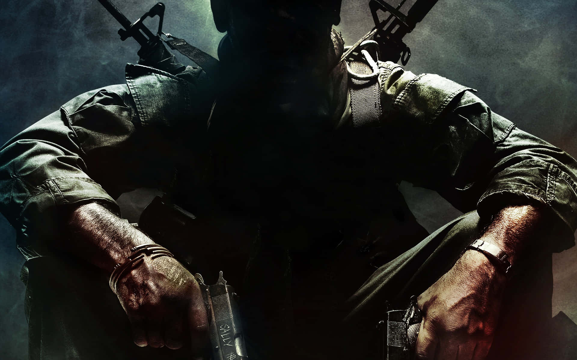 Call Of Duty Black Ops 1, soldier, dark gear, Full HD Desktop Wallpaper