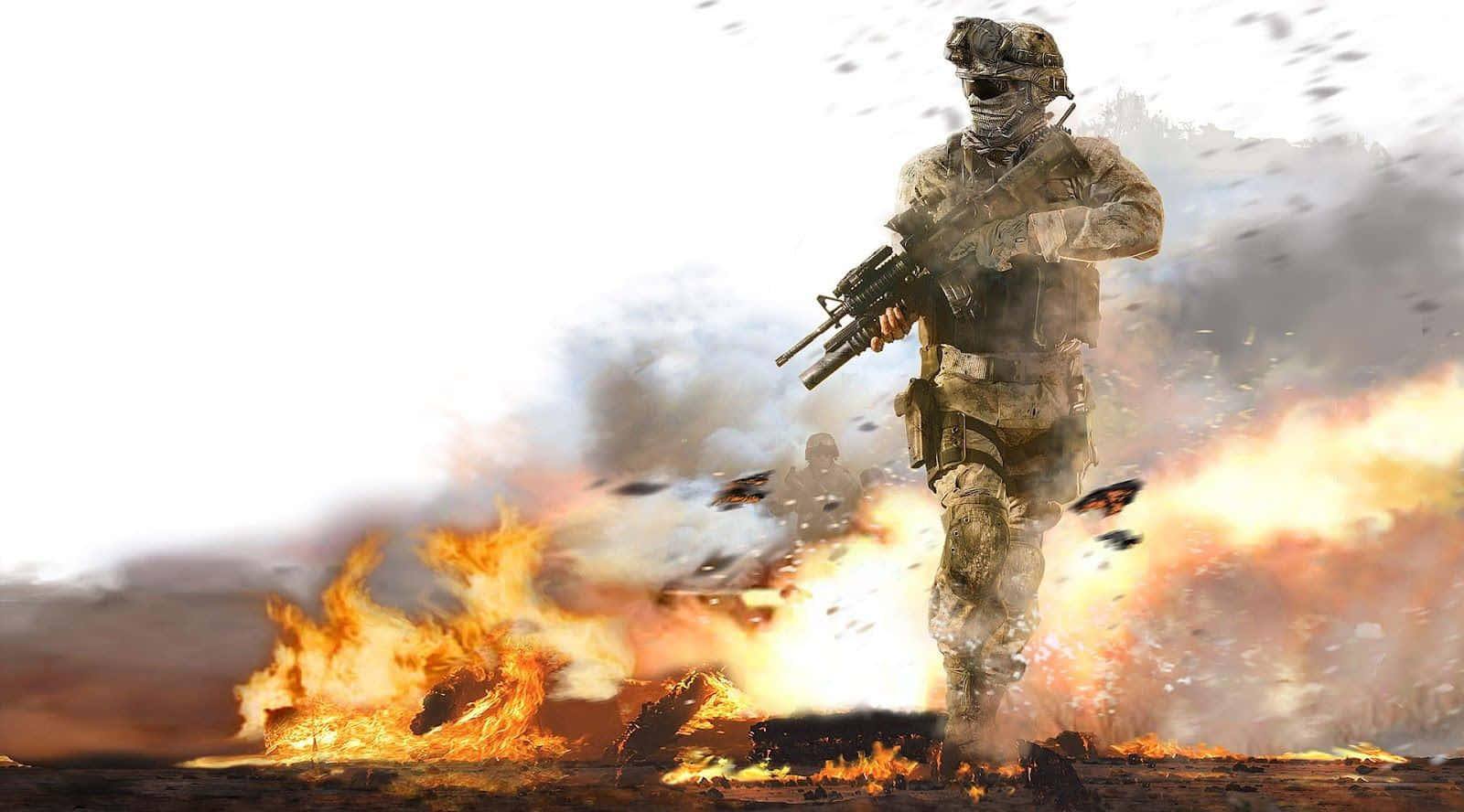 Call Of Duty, first person shooter, soldier in full gear, HD Desktop Wallpaper