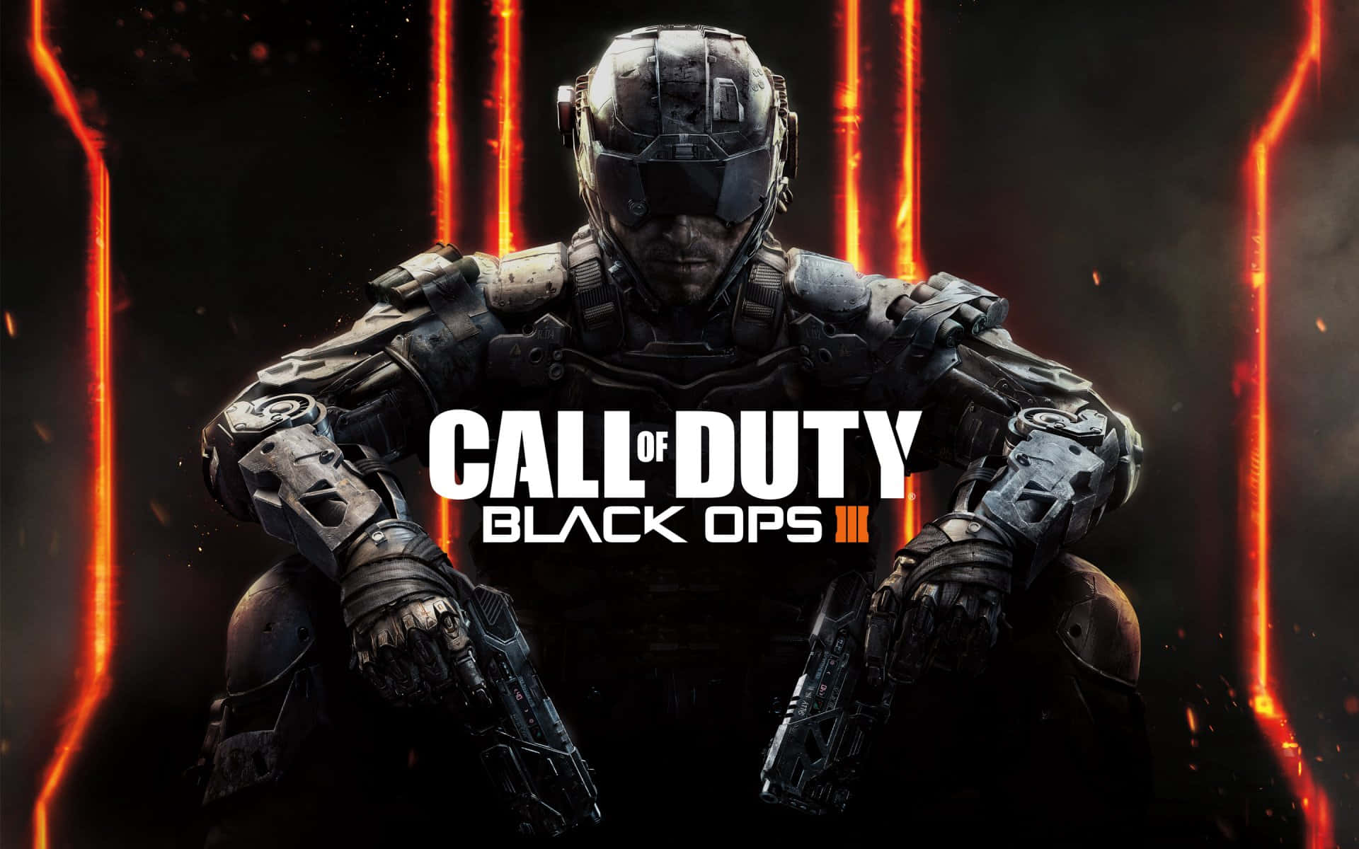 Call of Duty, tactical gear, glowing orange vertical beams, Full HD Desktop Wallpaper