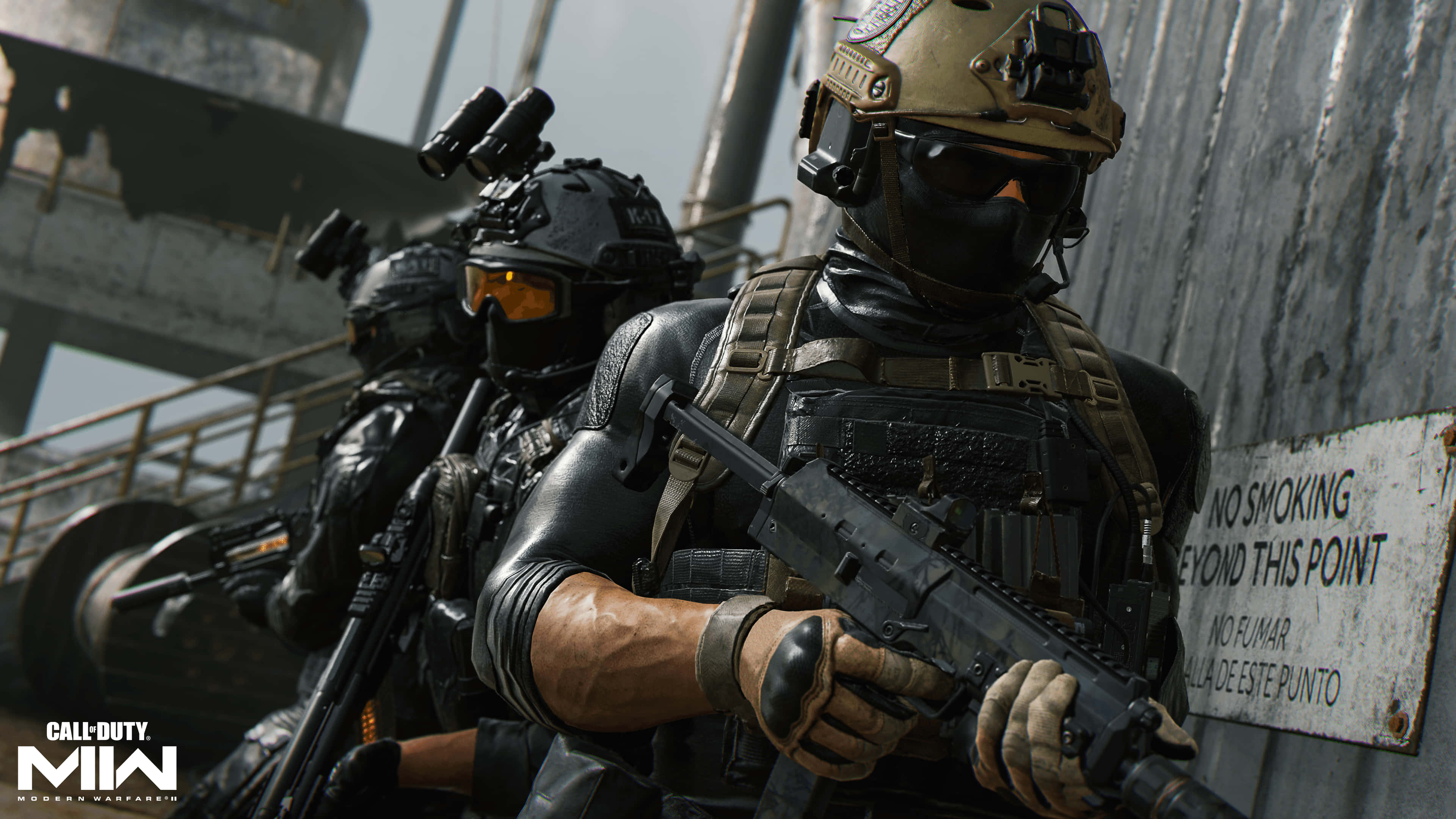 Call Of Duty Full HD, tactical gear, concrete wall, 4K Desktop Wallpaper