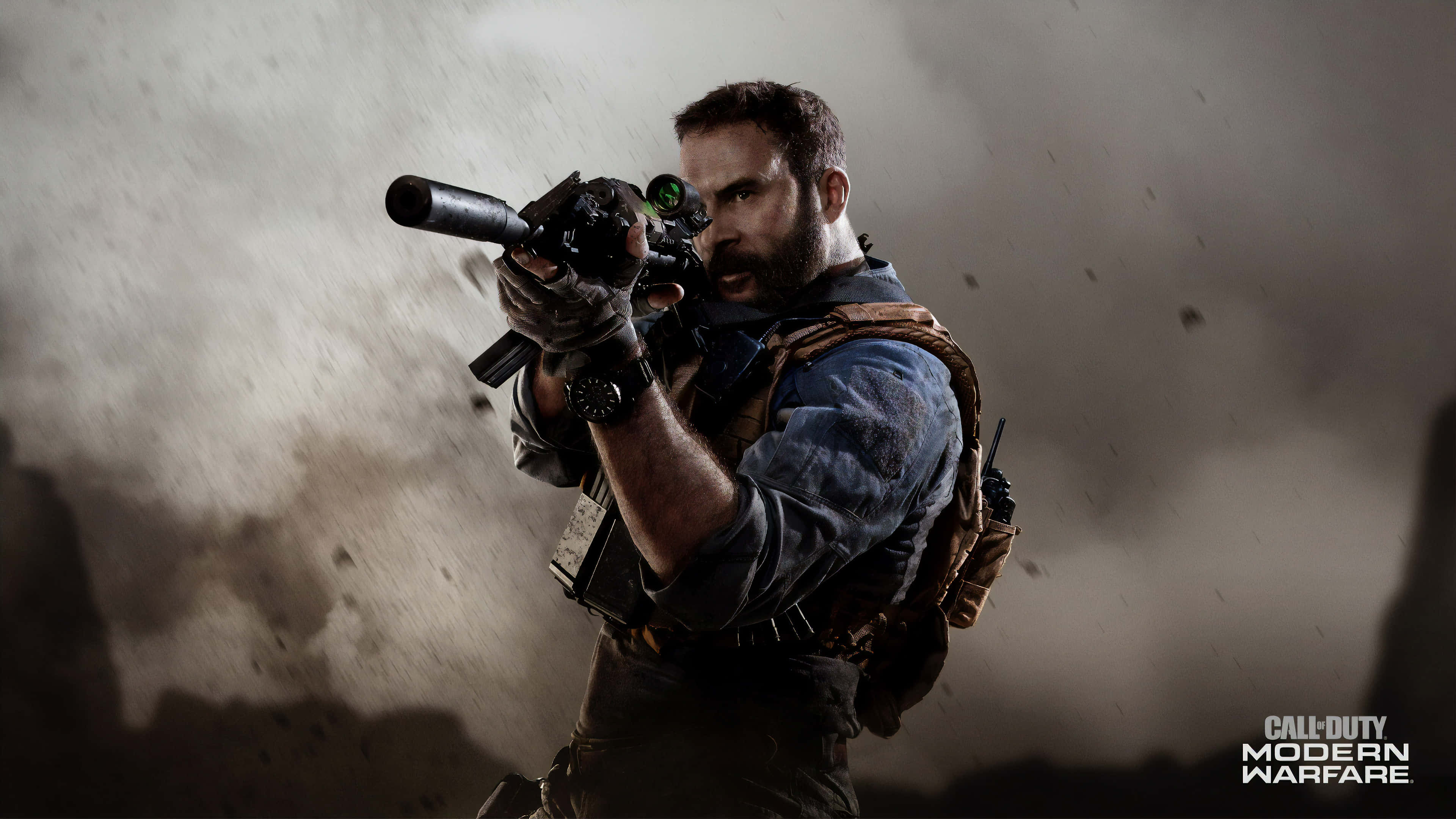 Call Of Duty, scoped rifle, dust, 4K Desktop Wallpaper