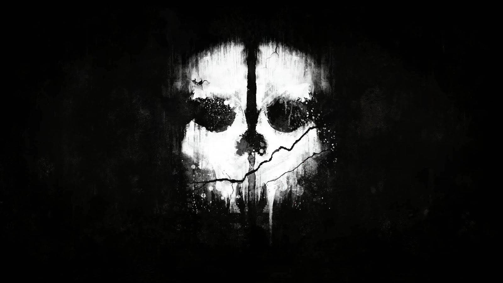 Call Of Duty, skull, cracked texture, HD Desktop Wallpaper