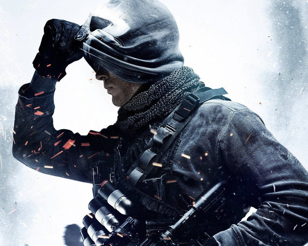 Call Of Duty Ghost, snowy environment, tactical gear, HD Desktop Wallpaper