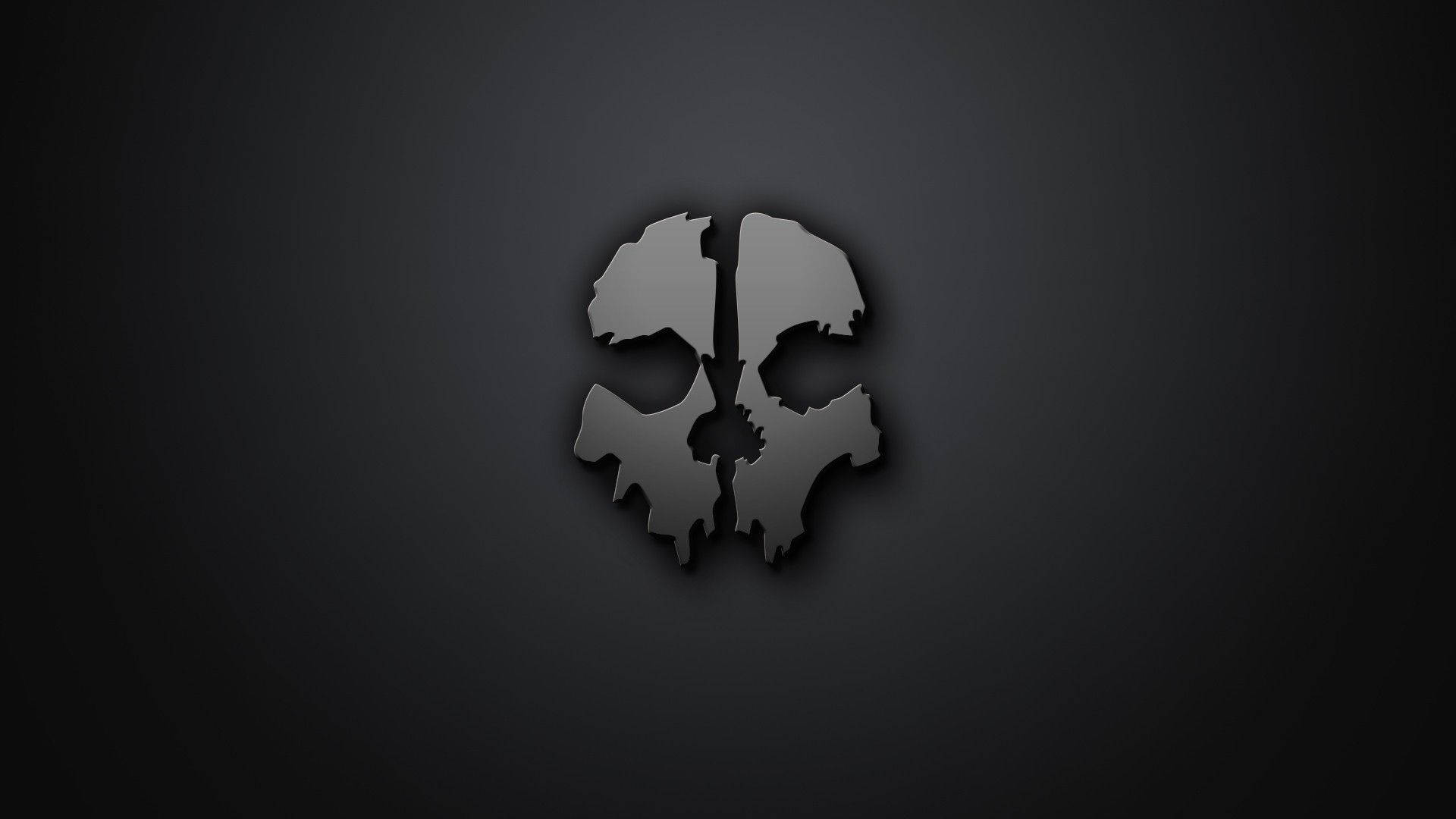 Call Of Duty Ghost, skull logo, metallic finish, Full HD Desktop Wallpaper
