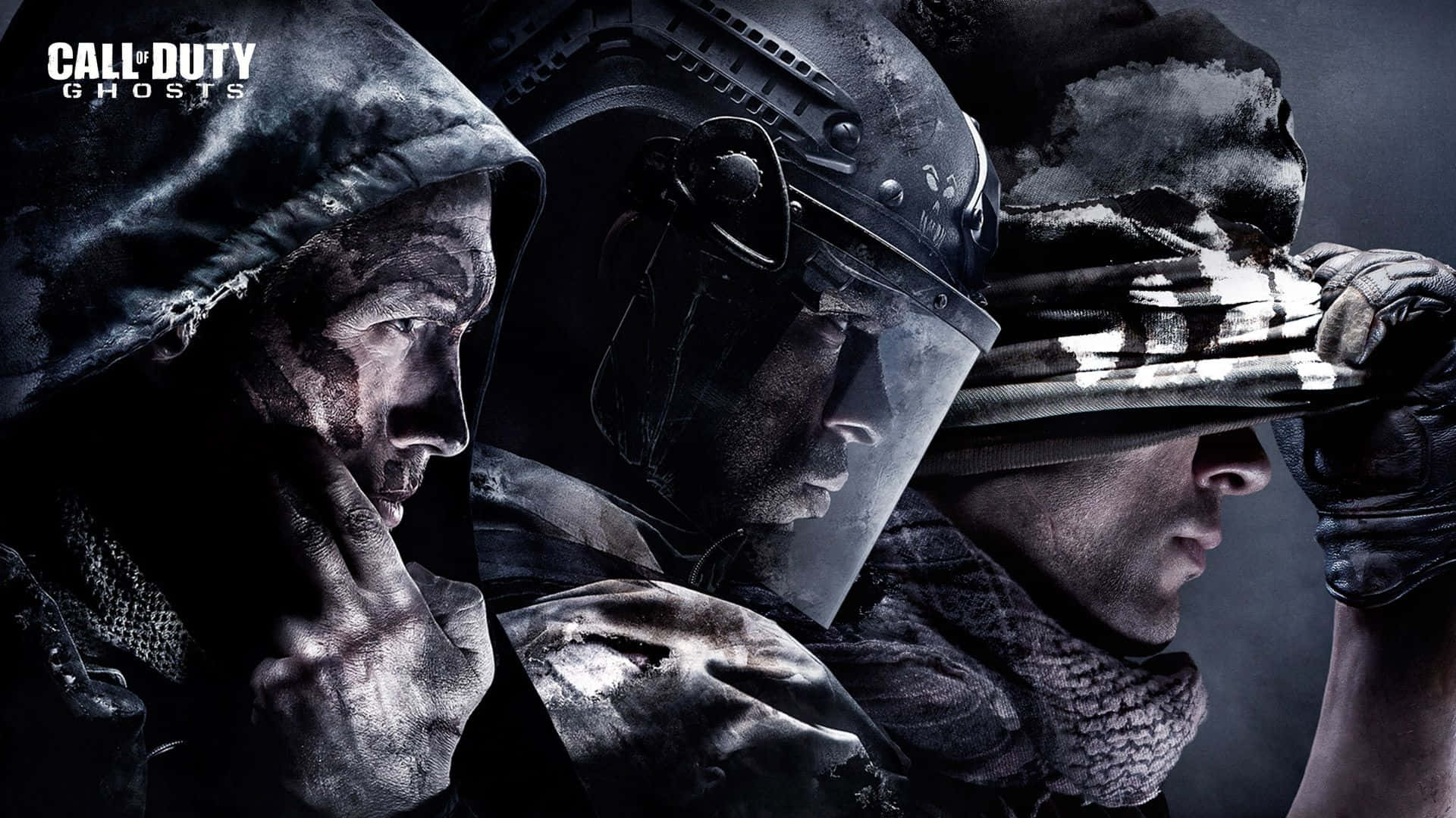 Call Of Duty Ghosts, tactical gear, dark smoky backdrop, Full HD Desktop Wallpaper