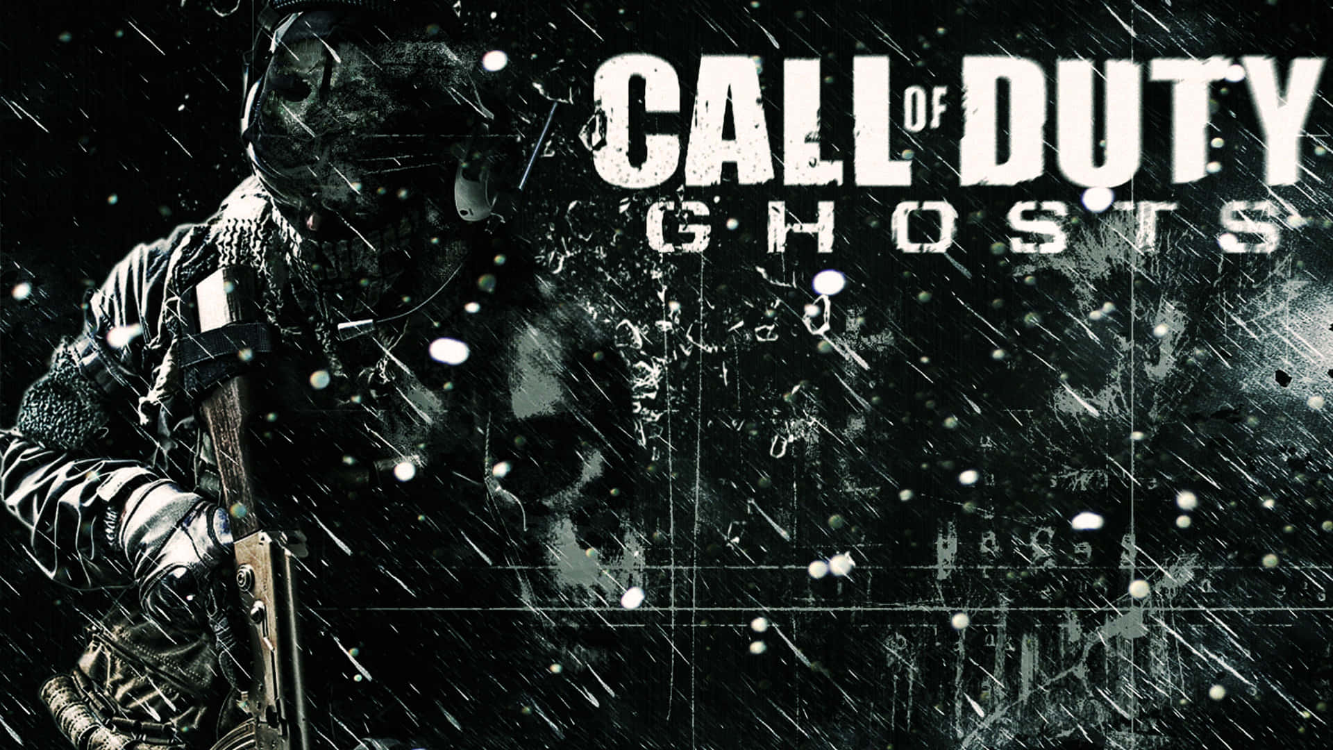 Call of Duty Ghosts, tactical gear, rain-slicked battlefield, Full HD Desktop Wallpaper