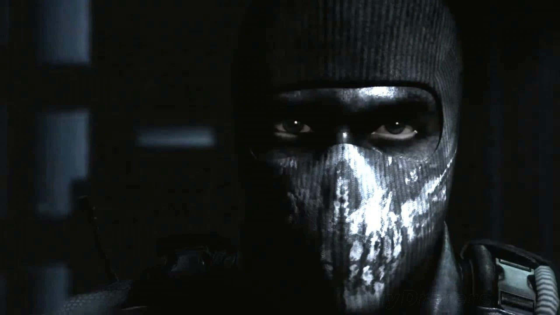 Call Of Duty: Ghosts, masked figure, dark room, Full HD Desktop Wallpaper