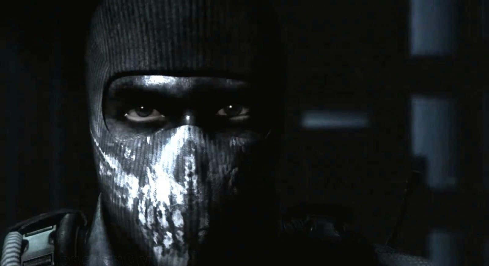 Call Of Duty Ghosts, balaclava, white streaked mask, HD Desktop Wallpaper