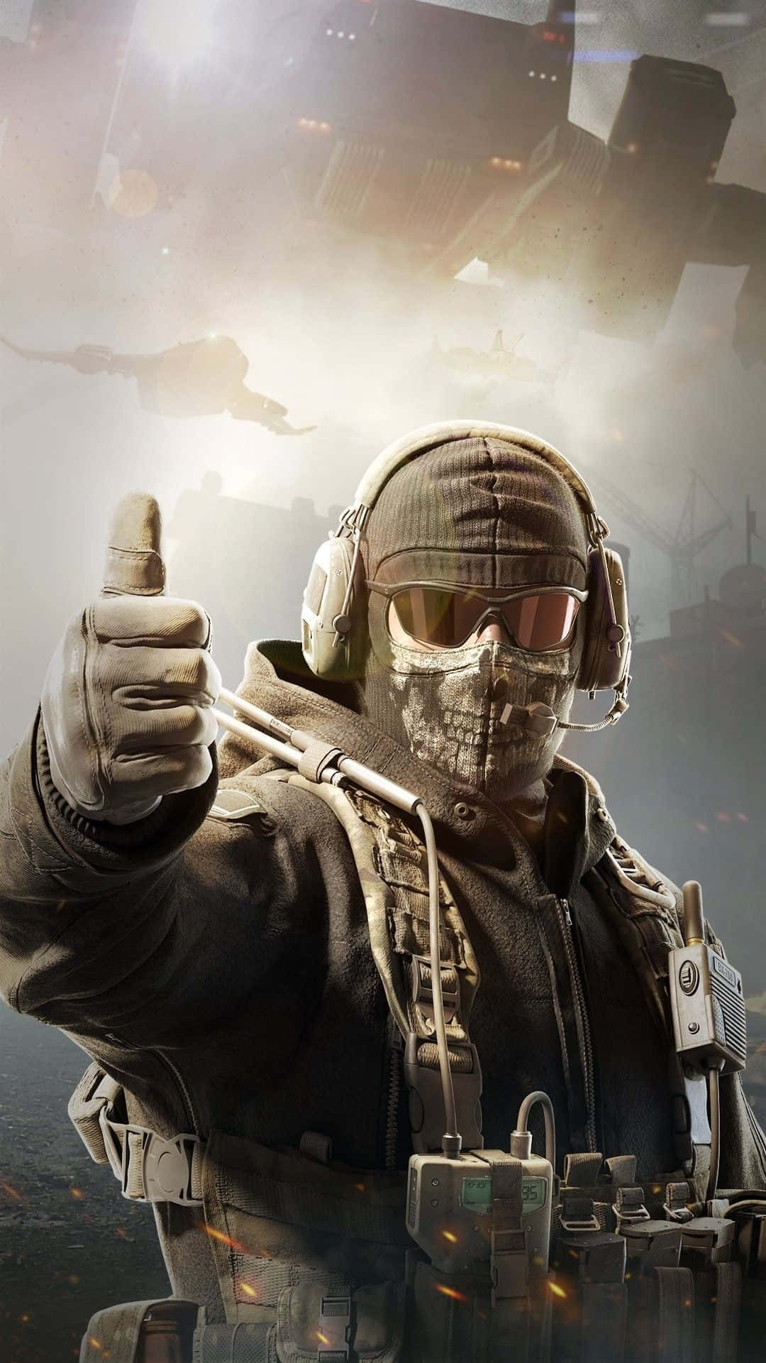 Call Of Duty Ghosts, tactical gear, smoky battlefield, Full HD Phone Wallpaper