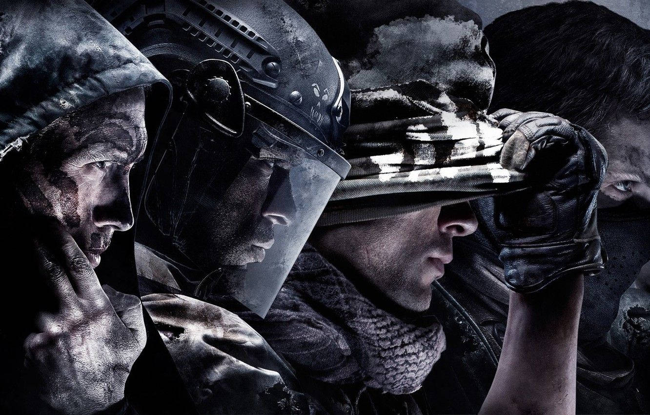 Call Of Duty Ghosts, four characters, tactical gear, HD Desktop Wallpaper