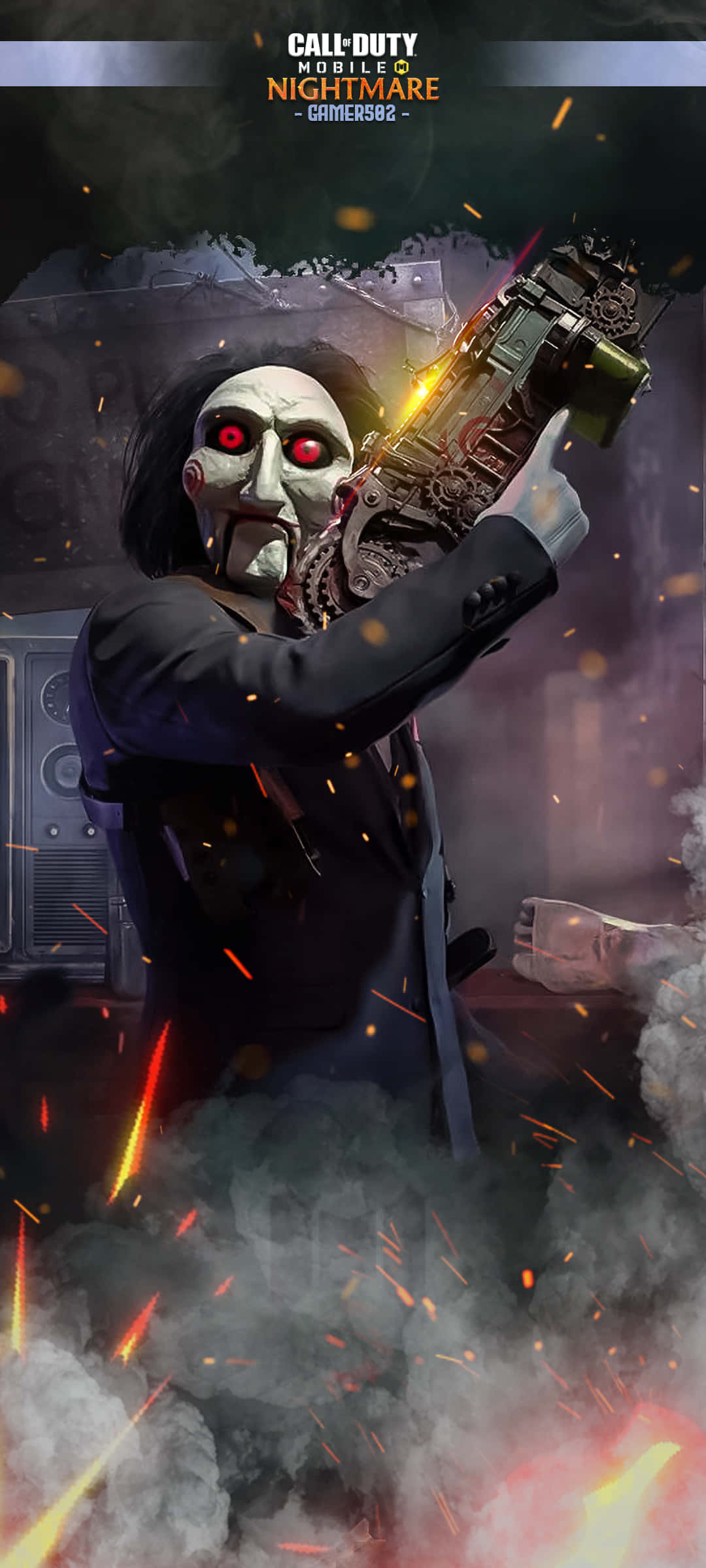 Call Of Duty: Ghosts, masked horror figure, glowing red eyes, Full HD Phone Wallpaper