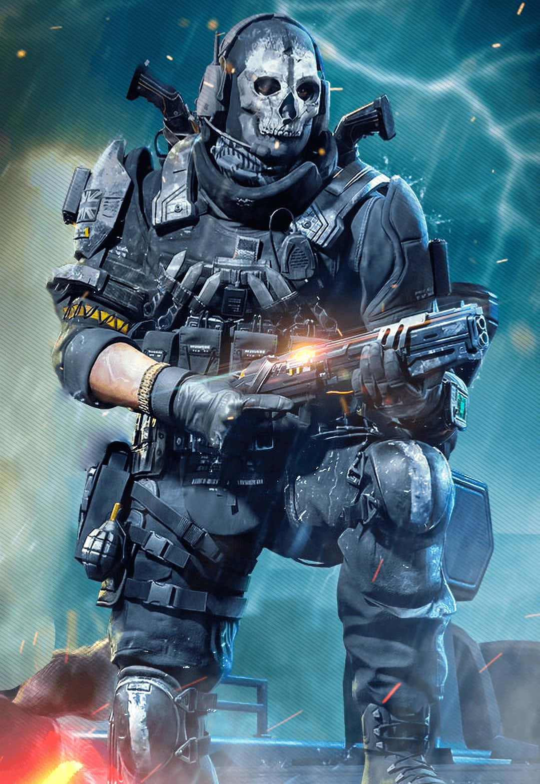 Call Of Duty Ghosts, skull mask, tactical gear, HD Phone Wallpaper