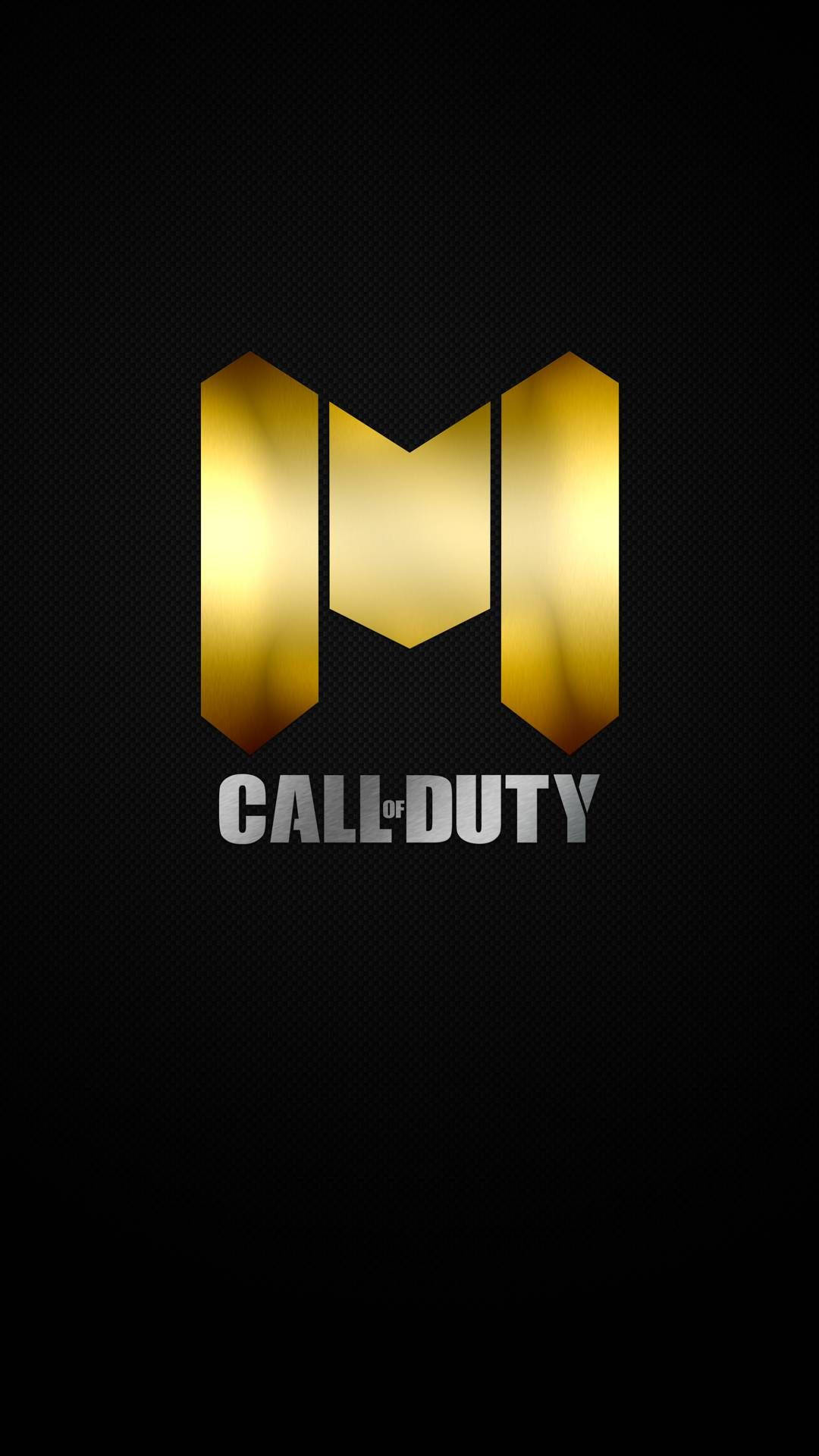 Call Of Duty Mobile, yellowish logo, black background, Full HD Phone Wallpaper