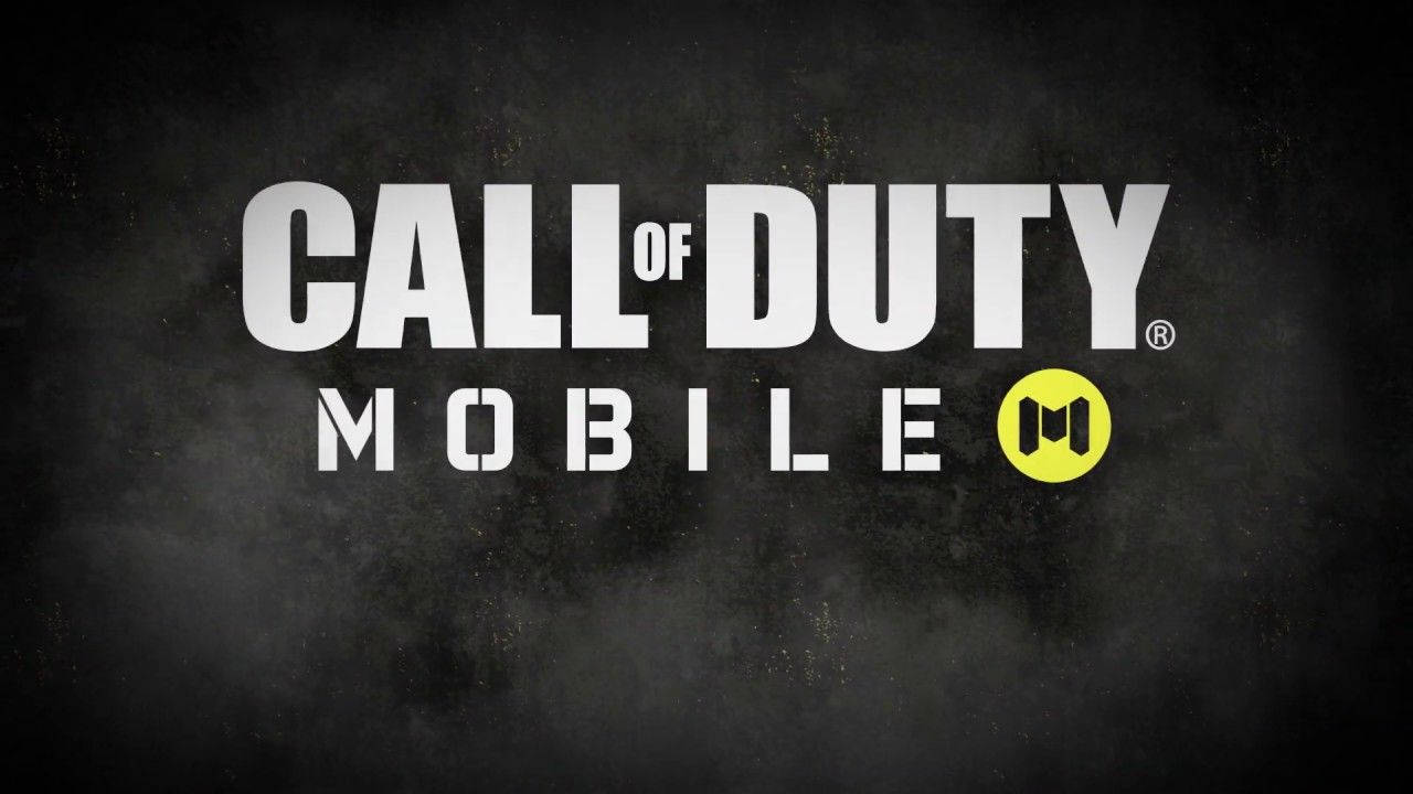 Call Of Duty Mobile, black background, white and yellow logo, HD Desktop Wallpaper
