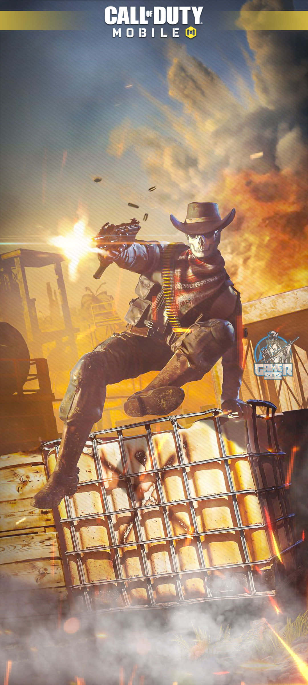 Call Of Duty Mobile, cowboy hat, skull-faced cowboy, Full HD Phone Wallpaper