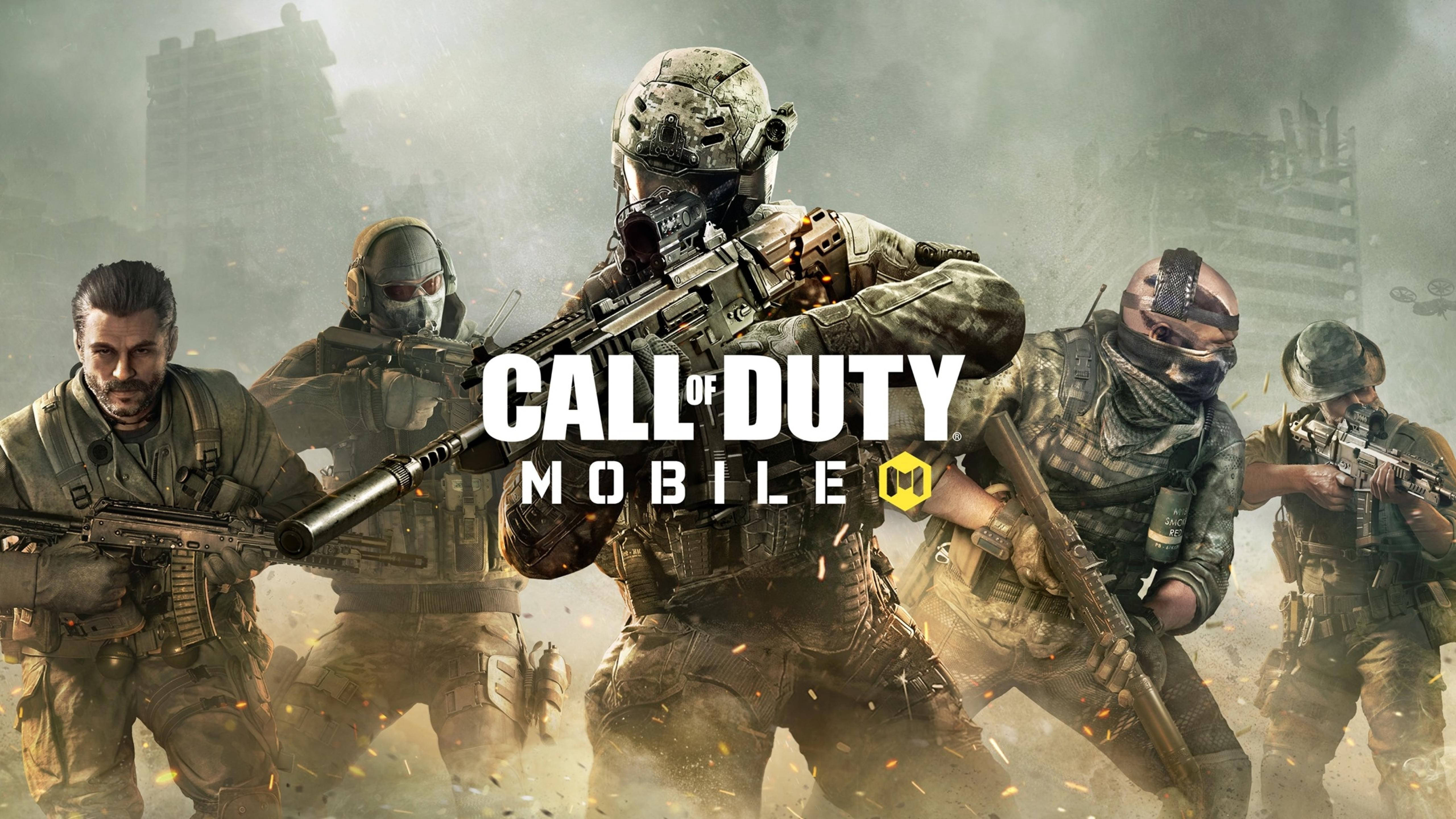 Call Of Duty Mobile, tactical gear, smoke-filled urban battlefield, 5K Desktop Wallpaper