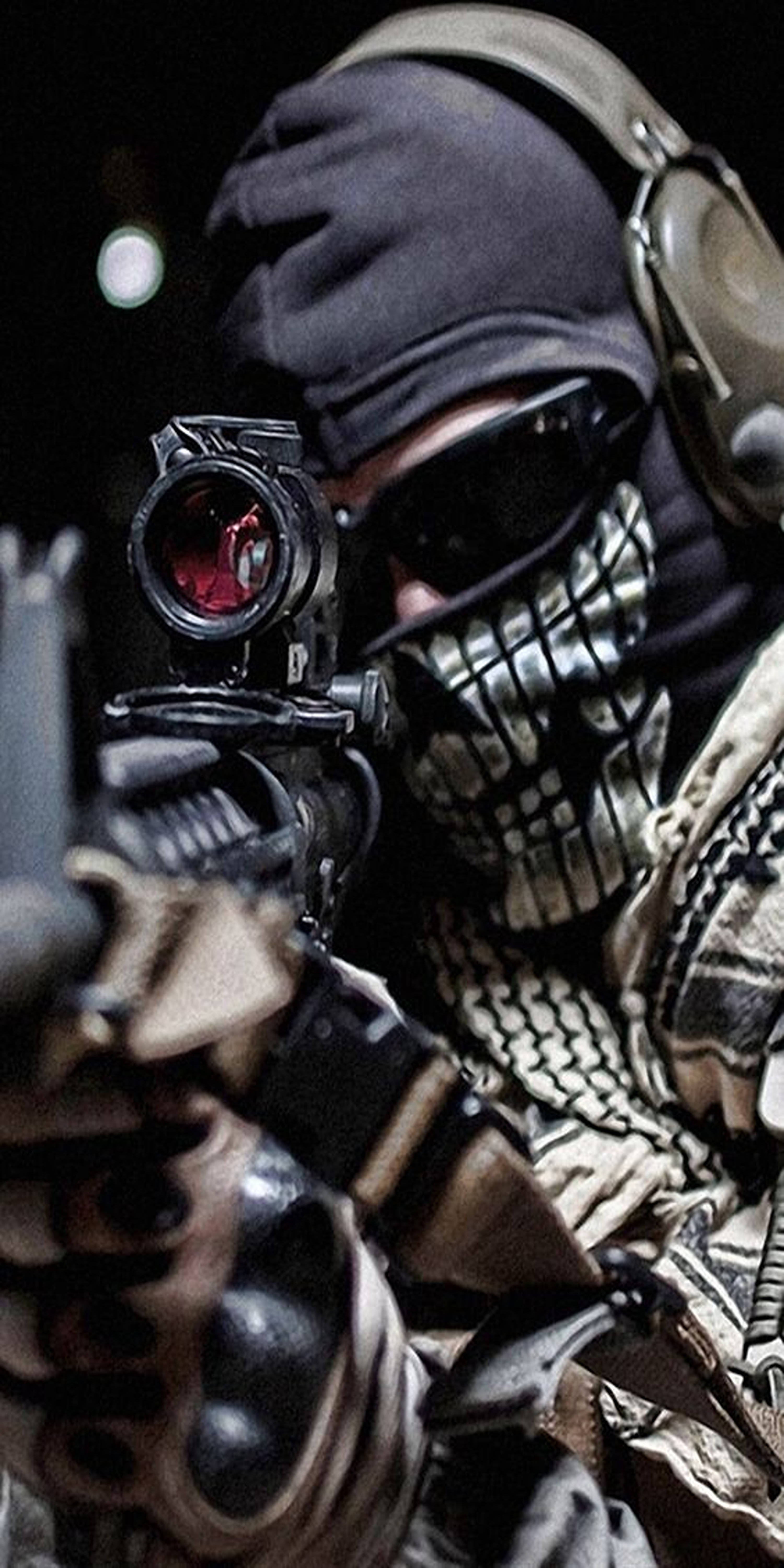 Call Of Duty, sniper rifle, red-dot sight, 5K Phone Wallpaper