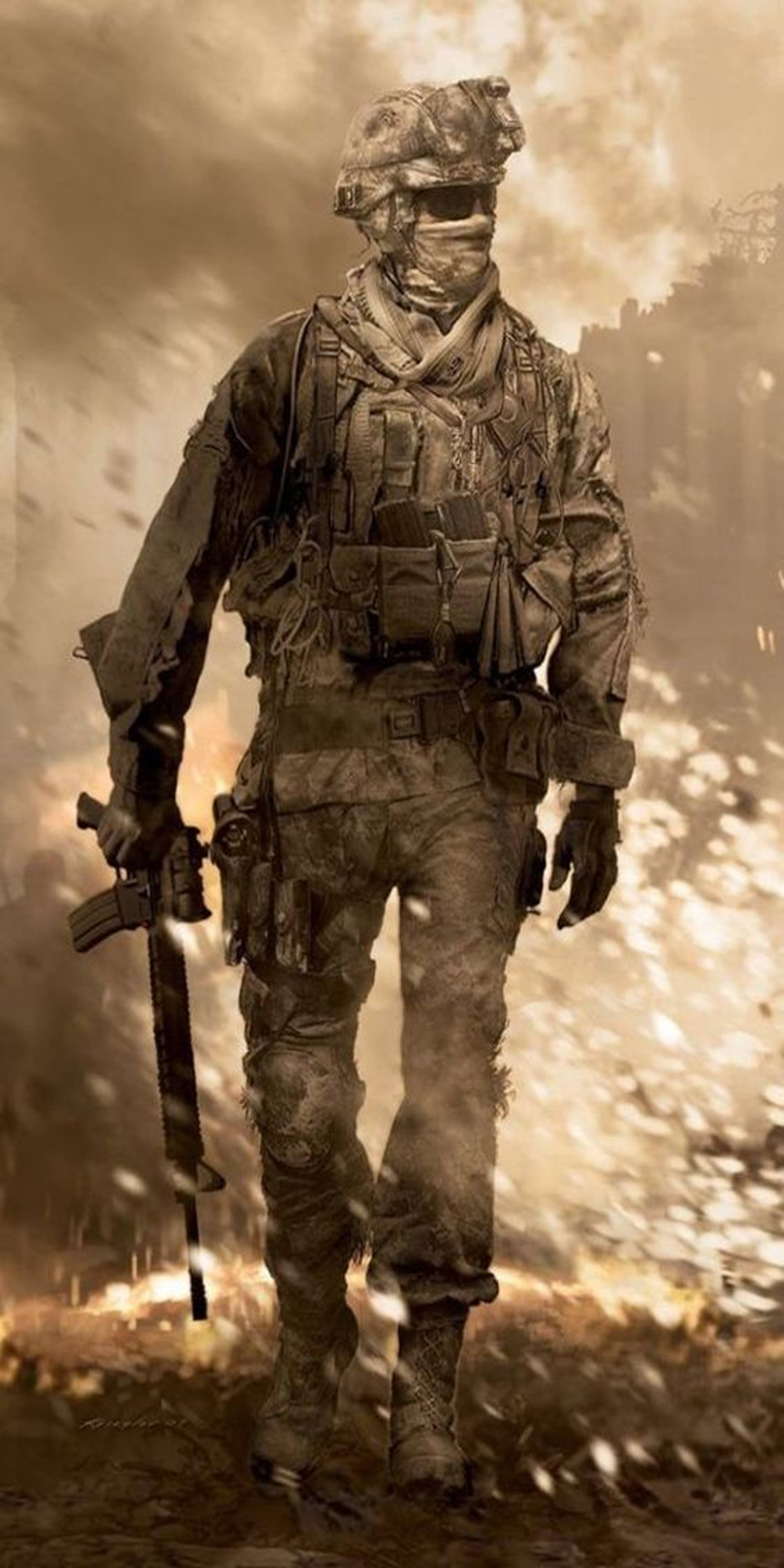 Call Of Duty Mobile, soldier, full combat gear, 5K Phone Wallpaper