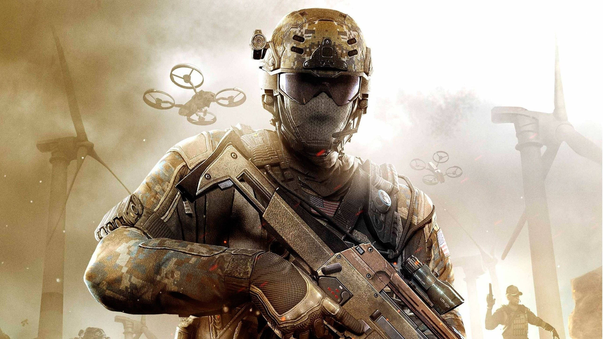 Call Of Duty Mobile, tactical gear, rifle, 2K Desktop Wallpaper