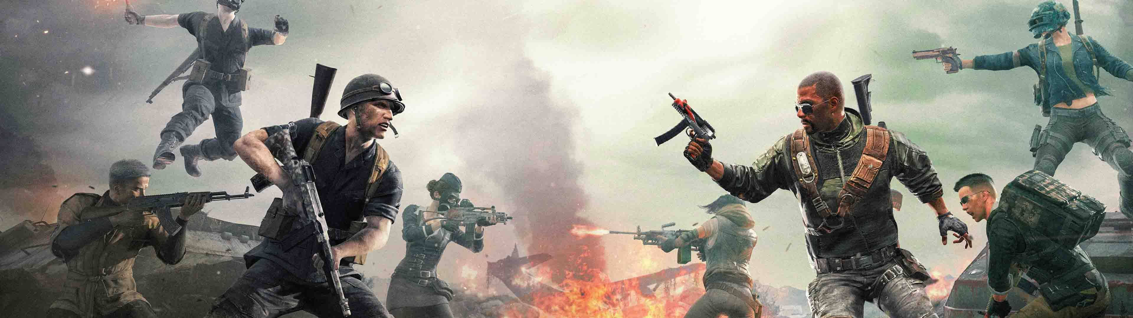 Call Of Duty Mobile, gaming dual screen, soldiers, 4K Desktop Wallpaper