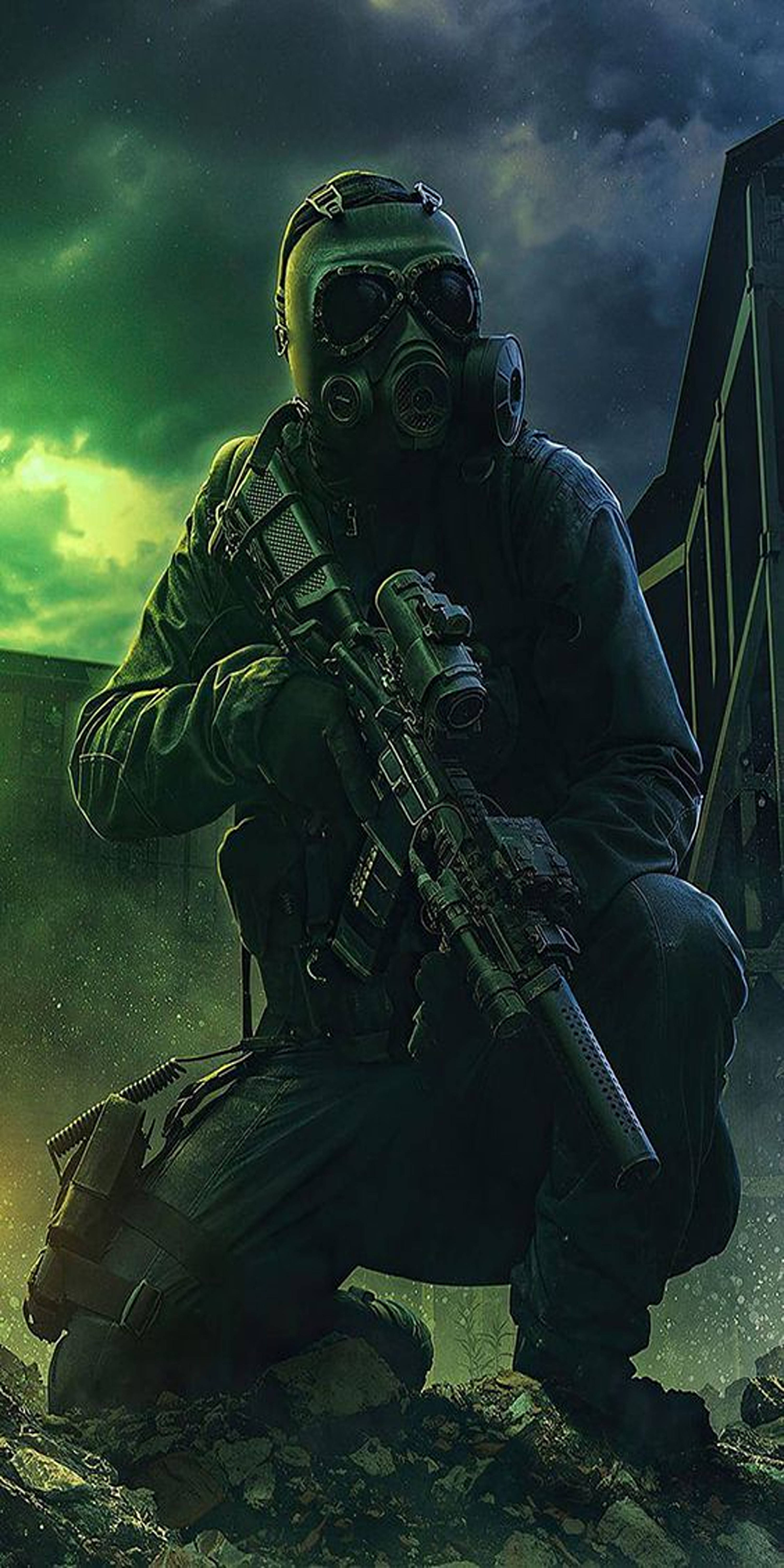 Call Of Duty, green, soldier, 5K Phone Wallpaper