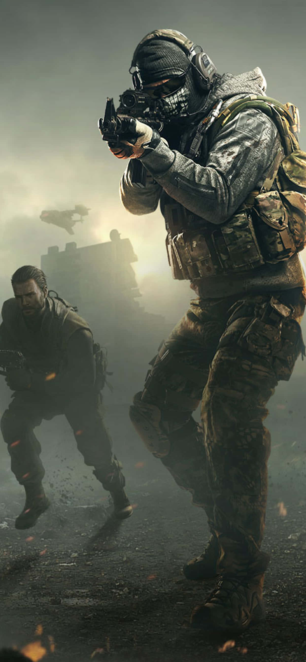 iPhone XS Max, Call Of Duty Soldier, tactical gear, 2K Phone Wallpaper