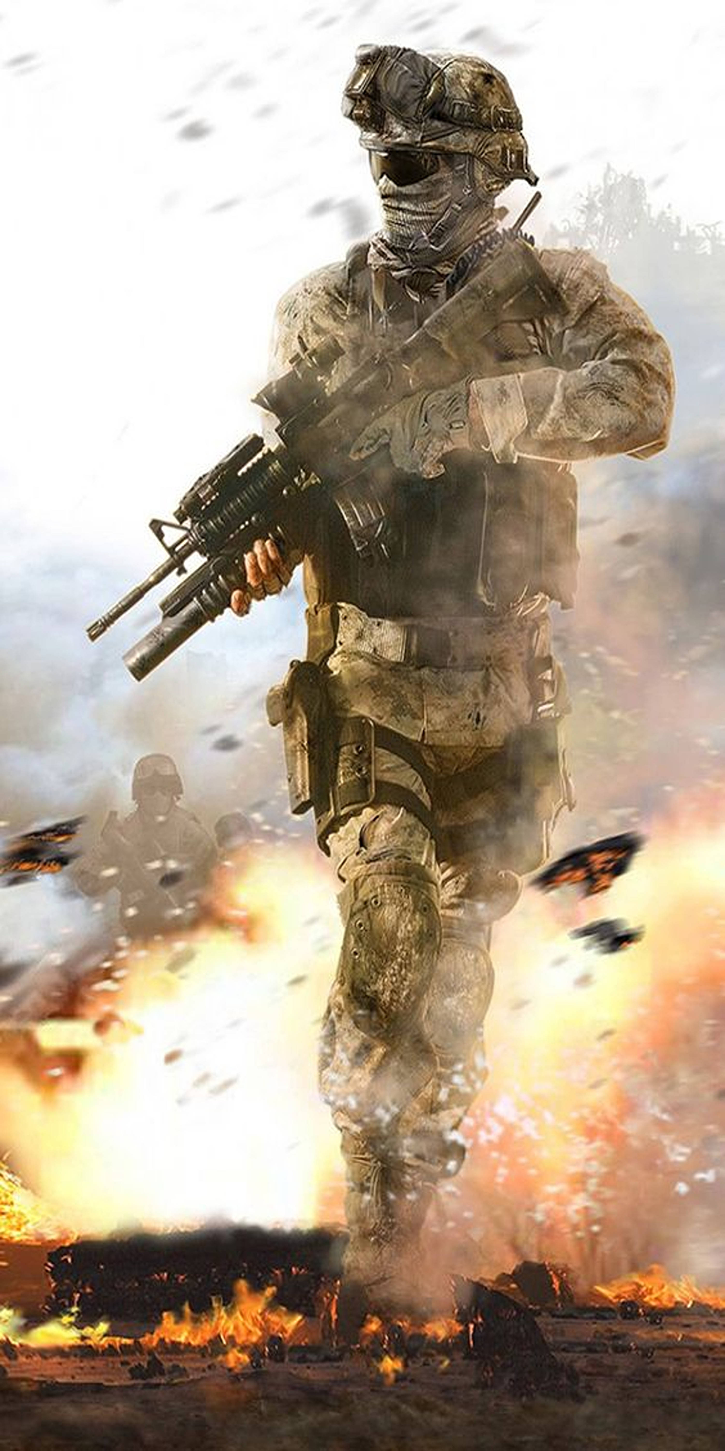 Call Of Duty Mobile, battlefield, explosions, 5K Phone Wallpaper