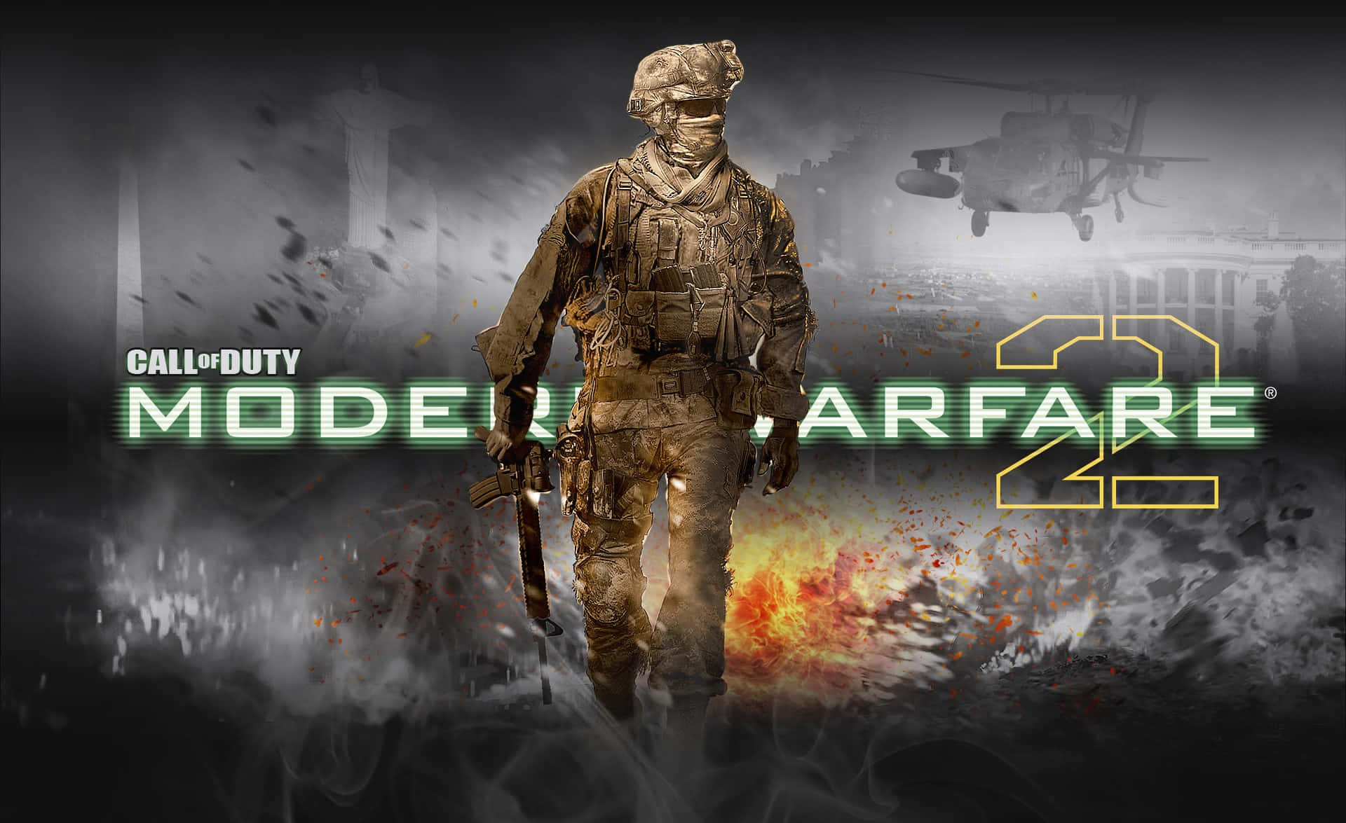 Call Of Duty Modern Warfare 2, soldier, full combat gear, Full HD Desktop Wallpaper