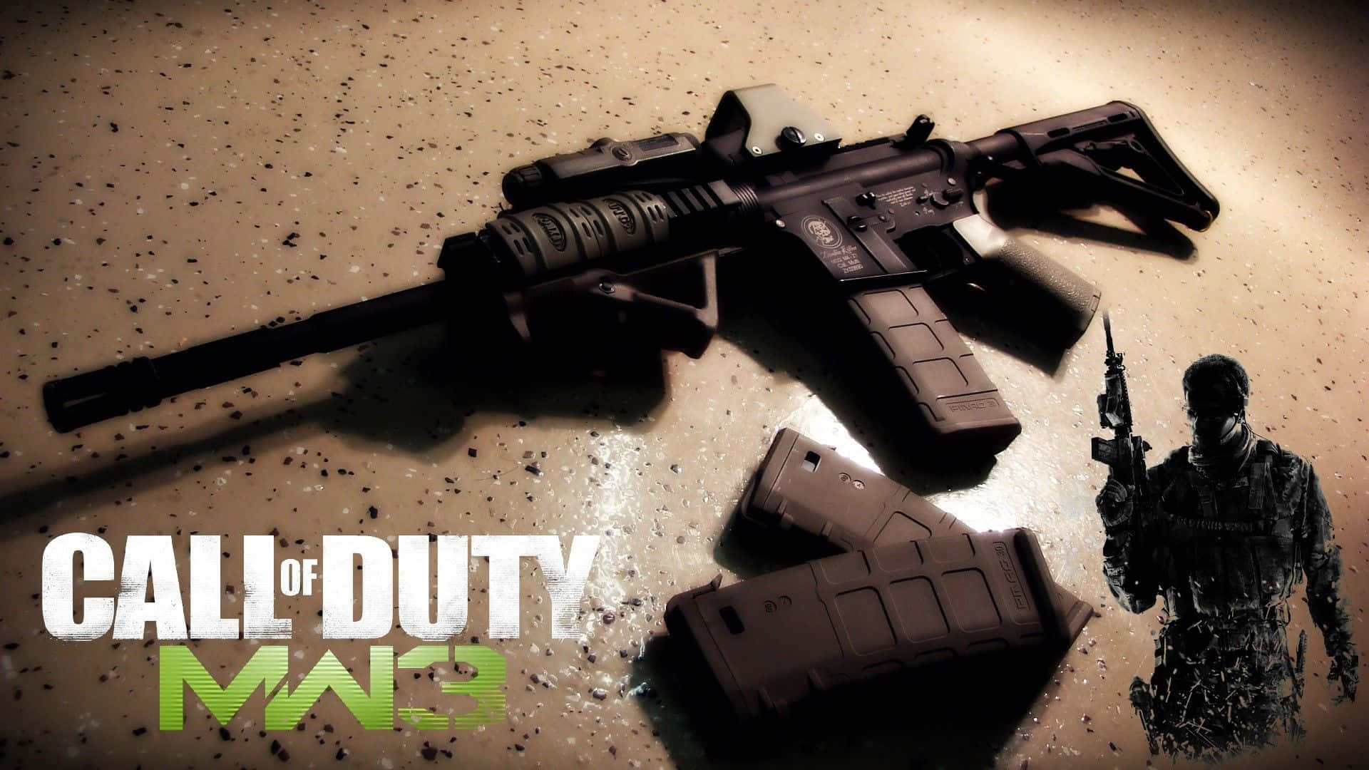 Call Of Duty Modern Warfare 3, Assault Rifle, black, Full HD Desktop Wallpaper