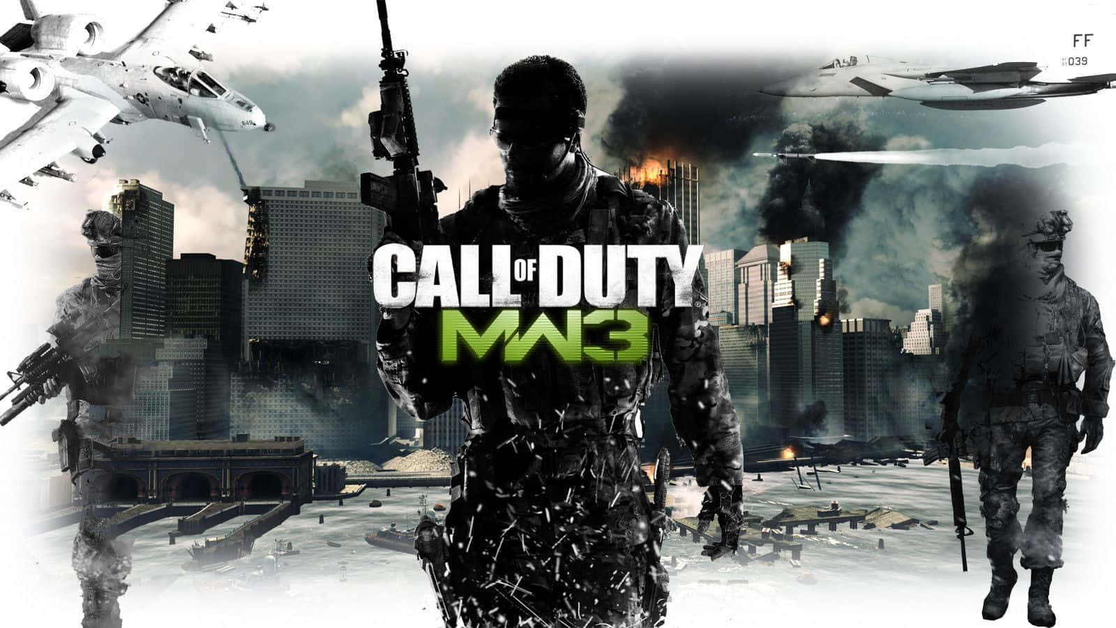 Call Of Duty Modern Warfare 3, soldiers in combat gear, war-torn cityscape, HD Desktop Wallpaper