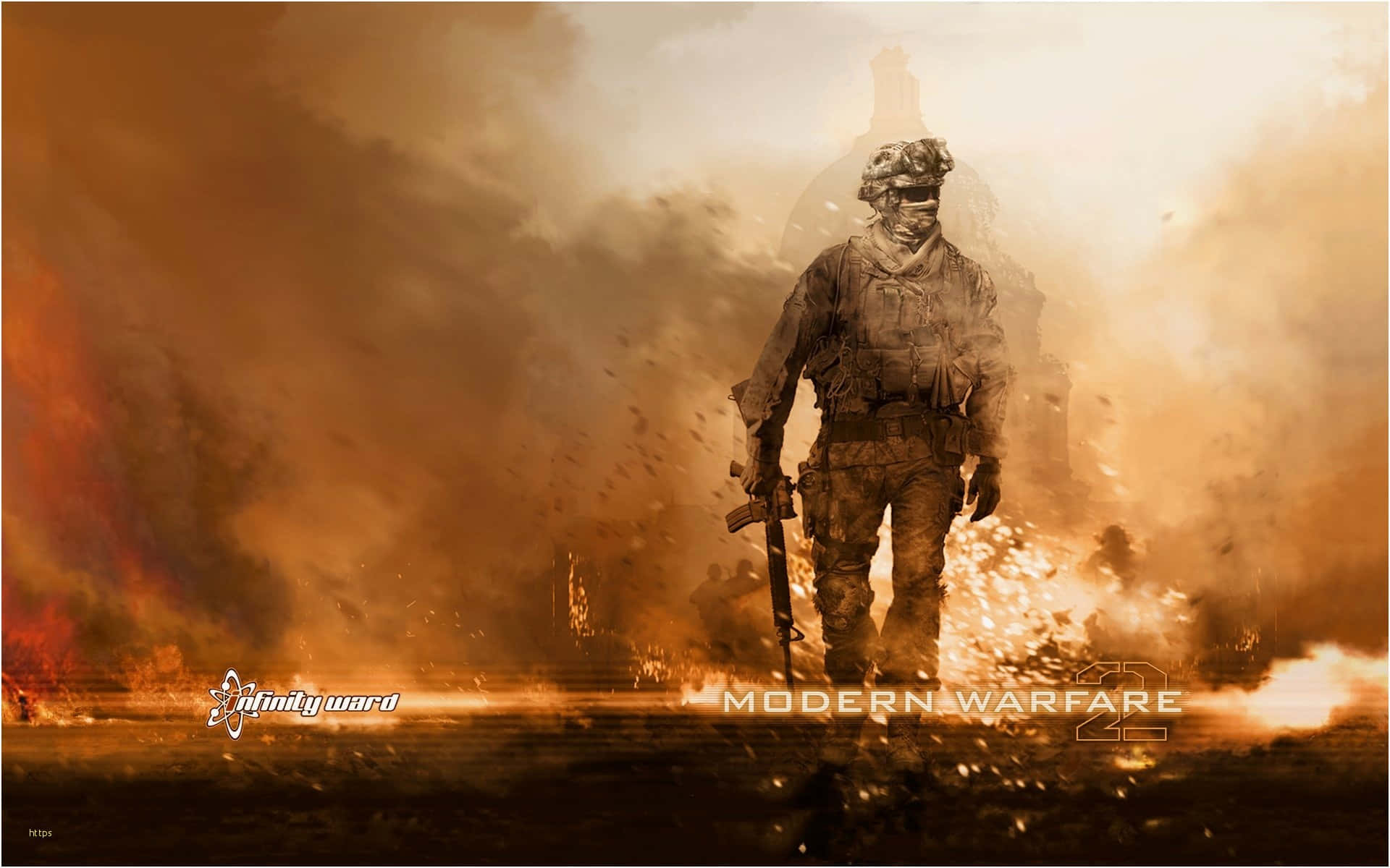 Call of Duty Modern Warfare, soldier, full gear, Full HD Desktop Wallpaper