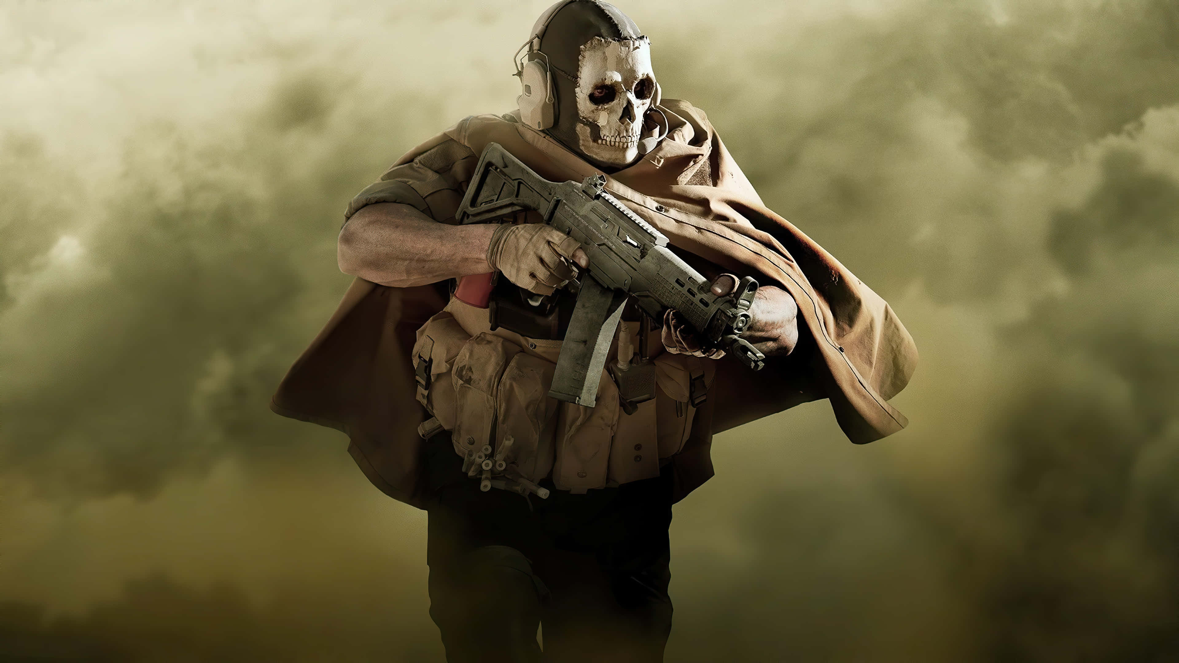Call Of Duty Modern Warfare 3, skull mask, cloak, 4K Desktop Wallpaper