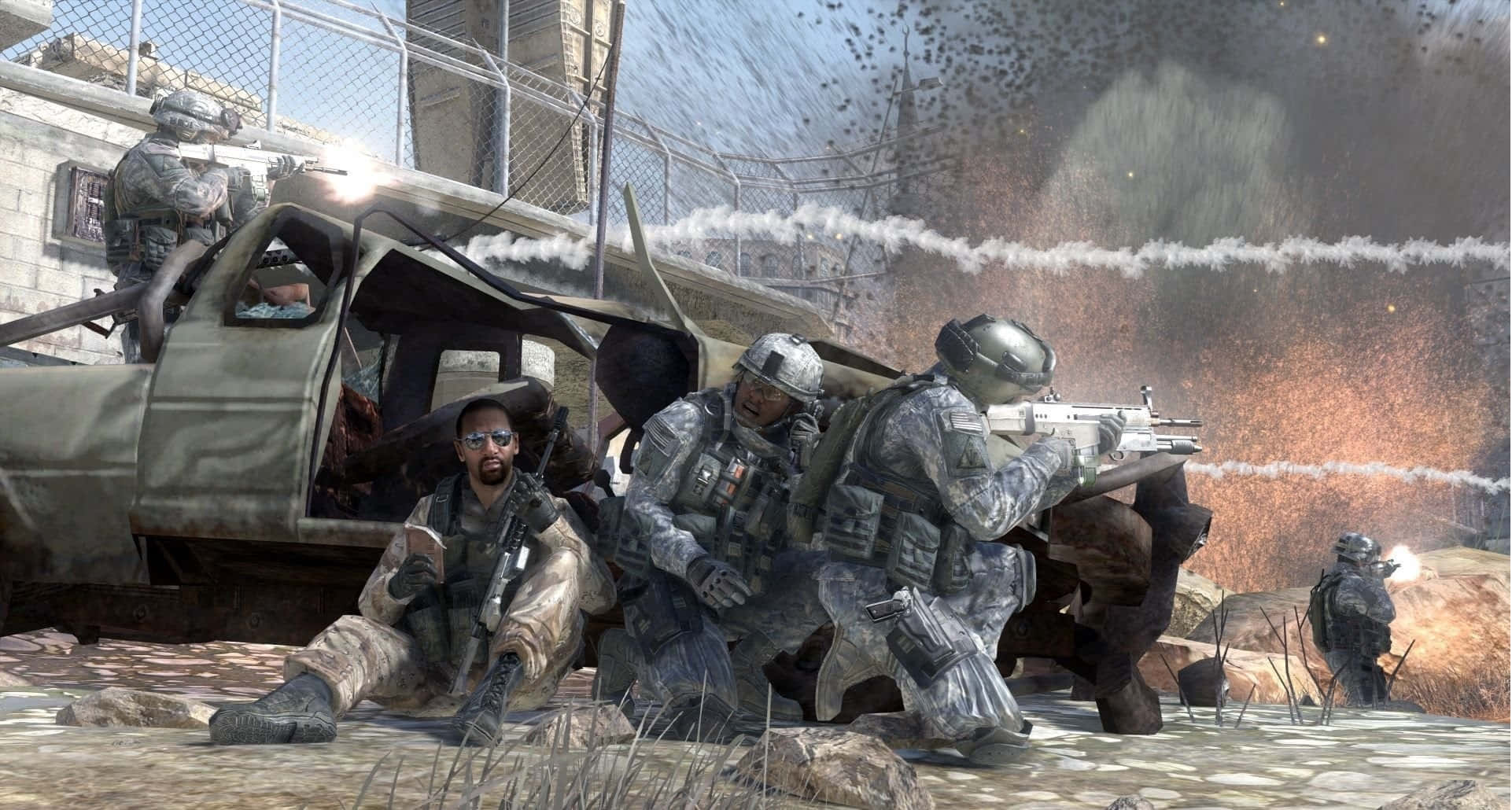 Modern Warfare 4, soldiers, camouflage gear, Full HD Desktop Wallpaper