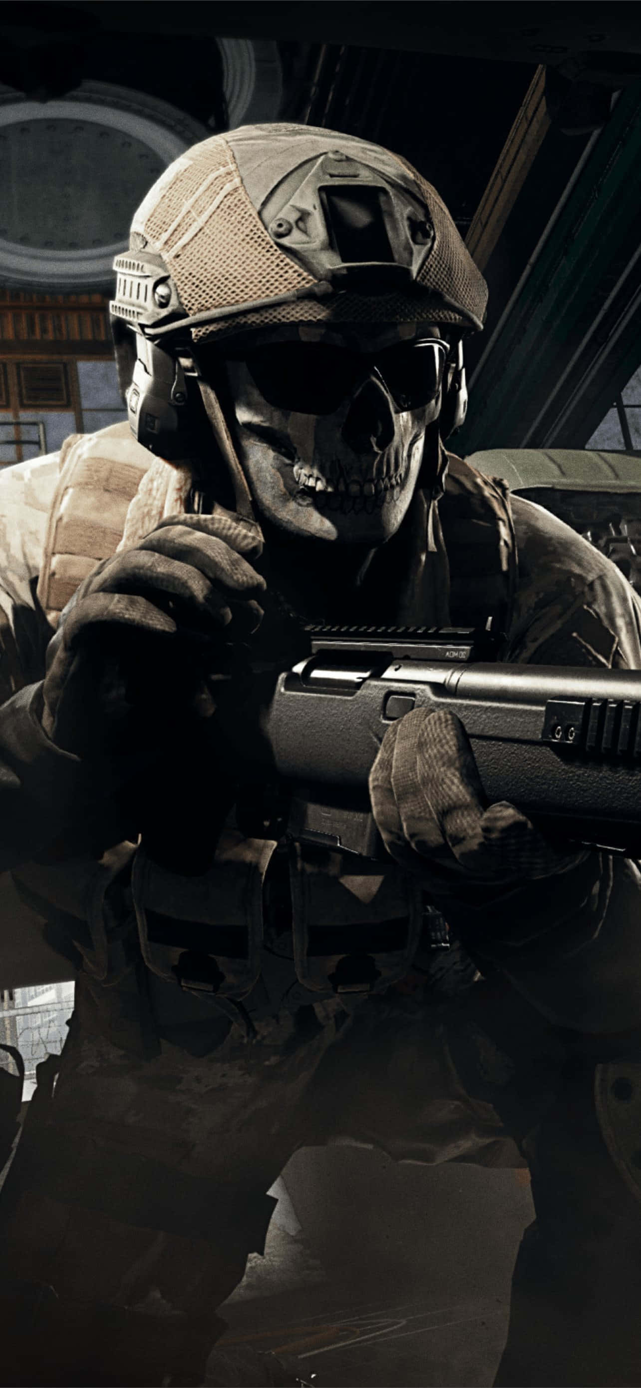Modern Warfare 4, soldier, skull mask, 2K Phone Wallpaper