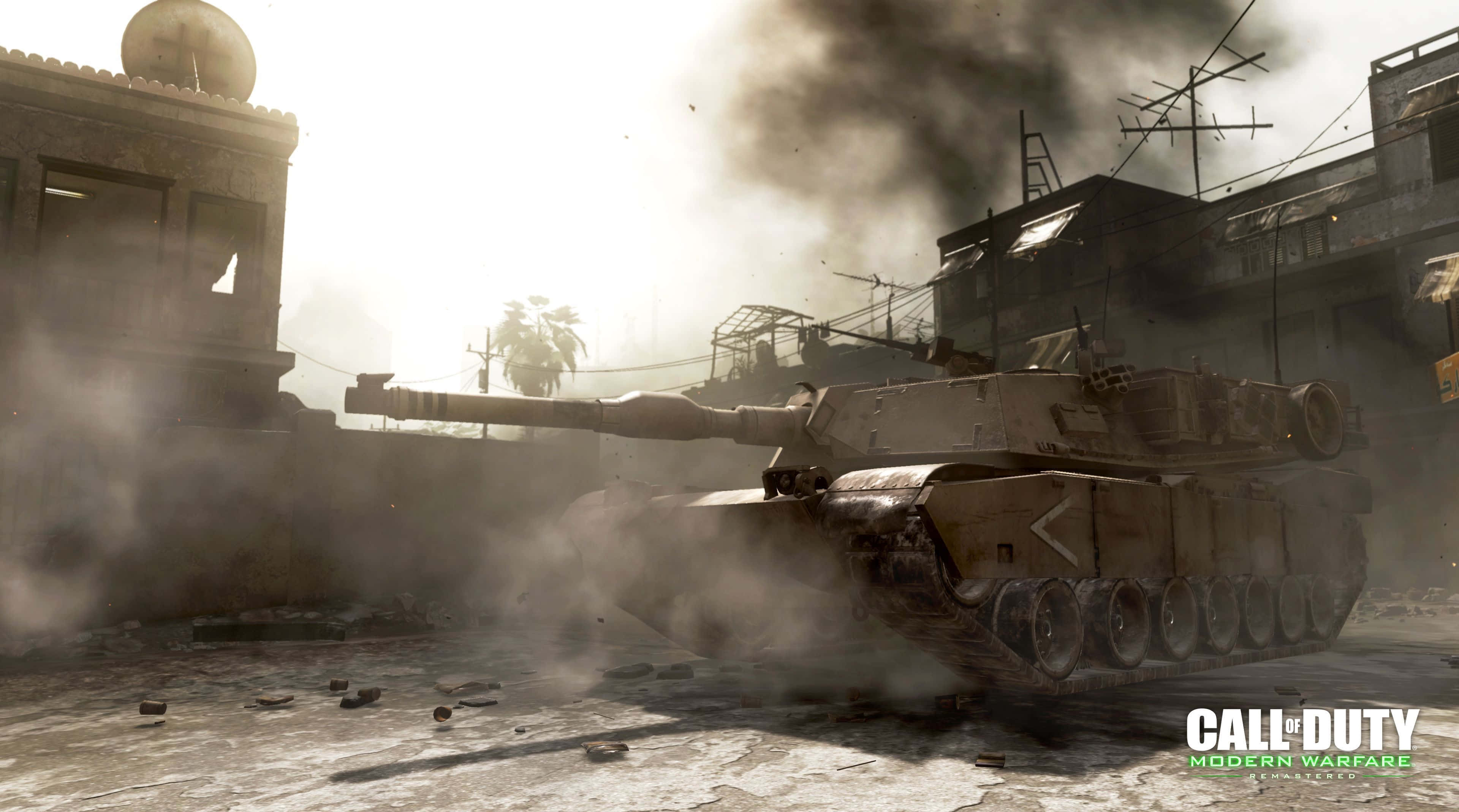 Modern Warfare, tank, urban ruin, 4K Desktop Wallpaper