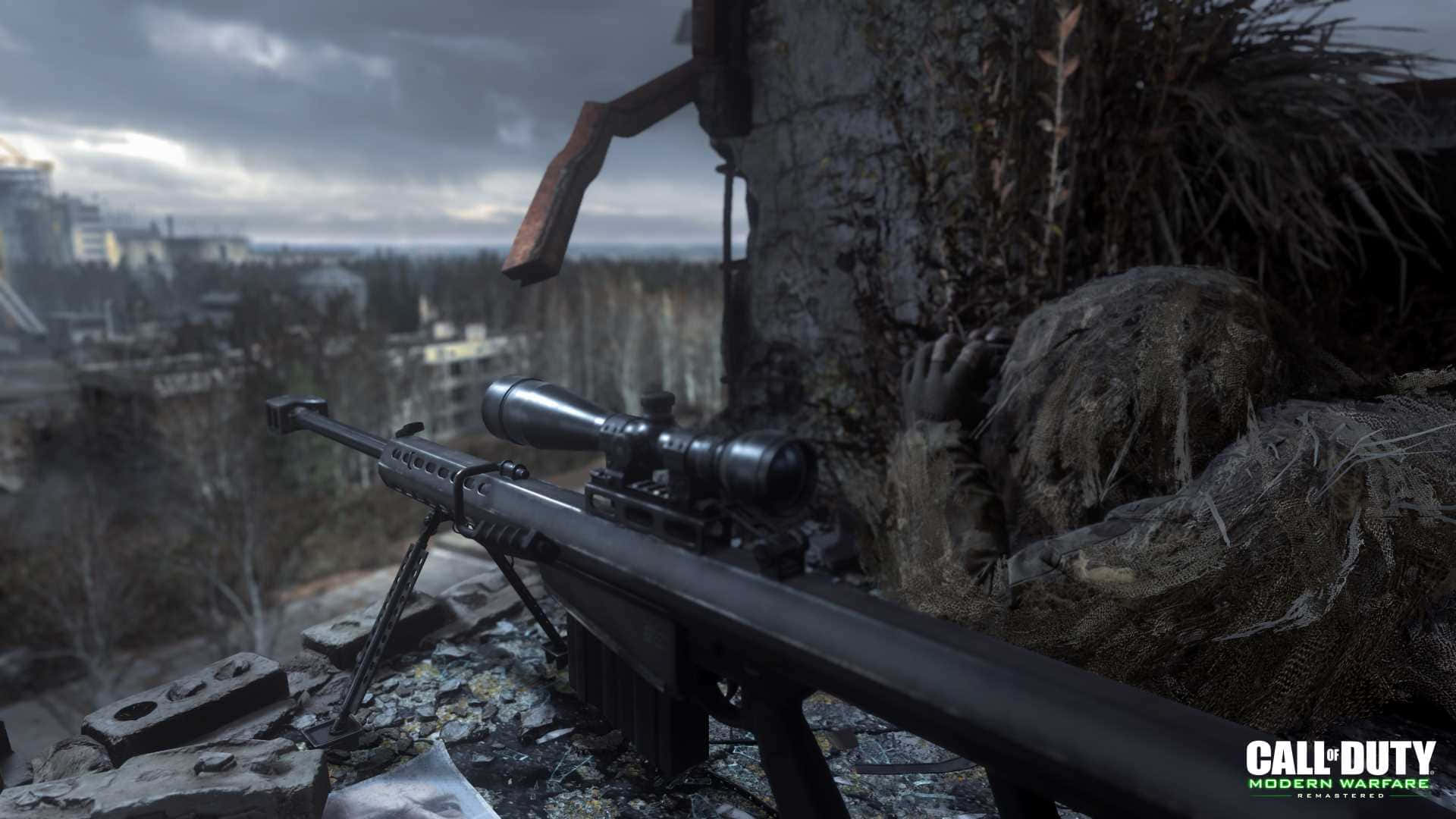 Modern Warfare, sniper rifle, scope, Full HD Desktop Wallpaper