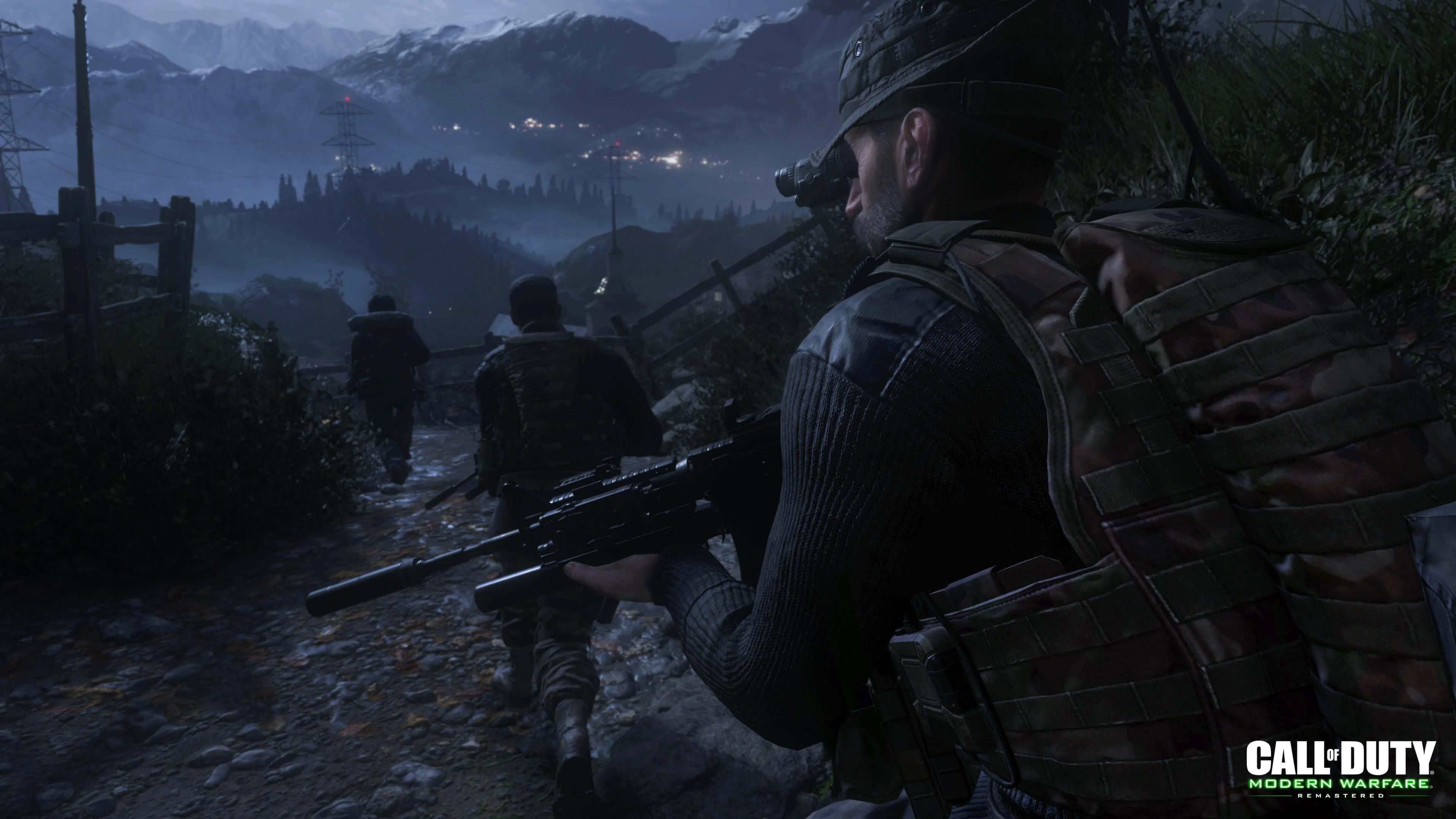 Call of Duty Modern Warfare, tactical gear, misty mountain pass, 4K Desktop Wallpaper