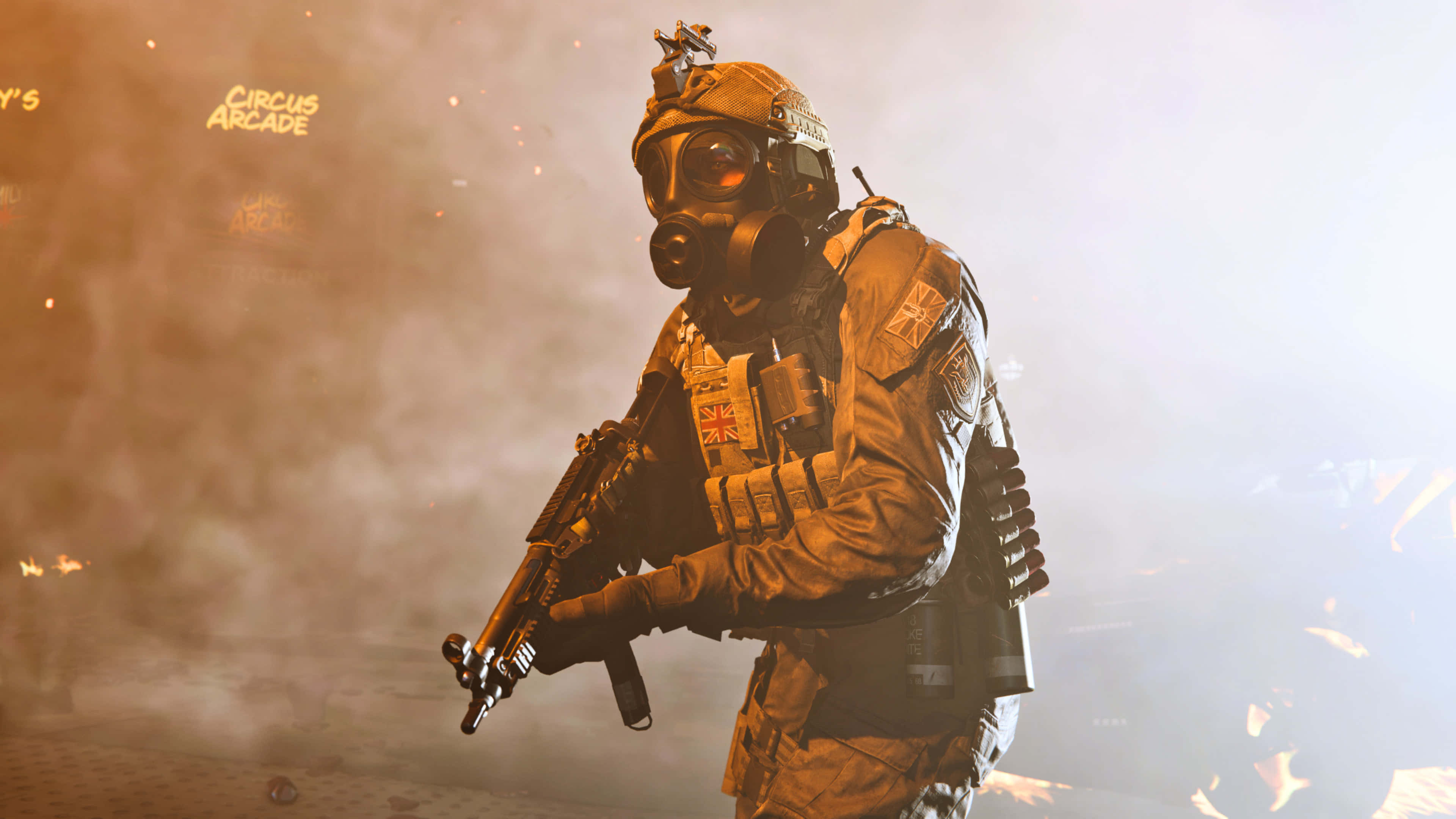 Call Of Duty Modern Warfare HD, gas mask, tactical gear, 4K Desktop Wallpaper