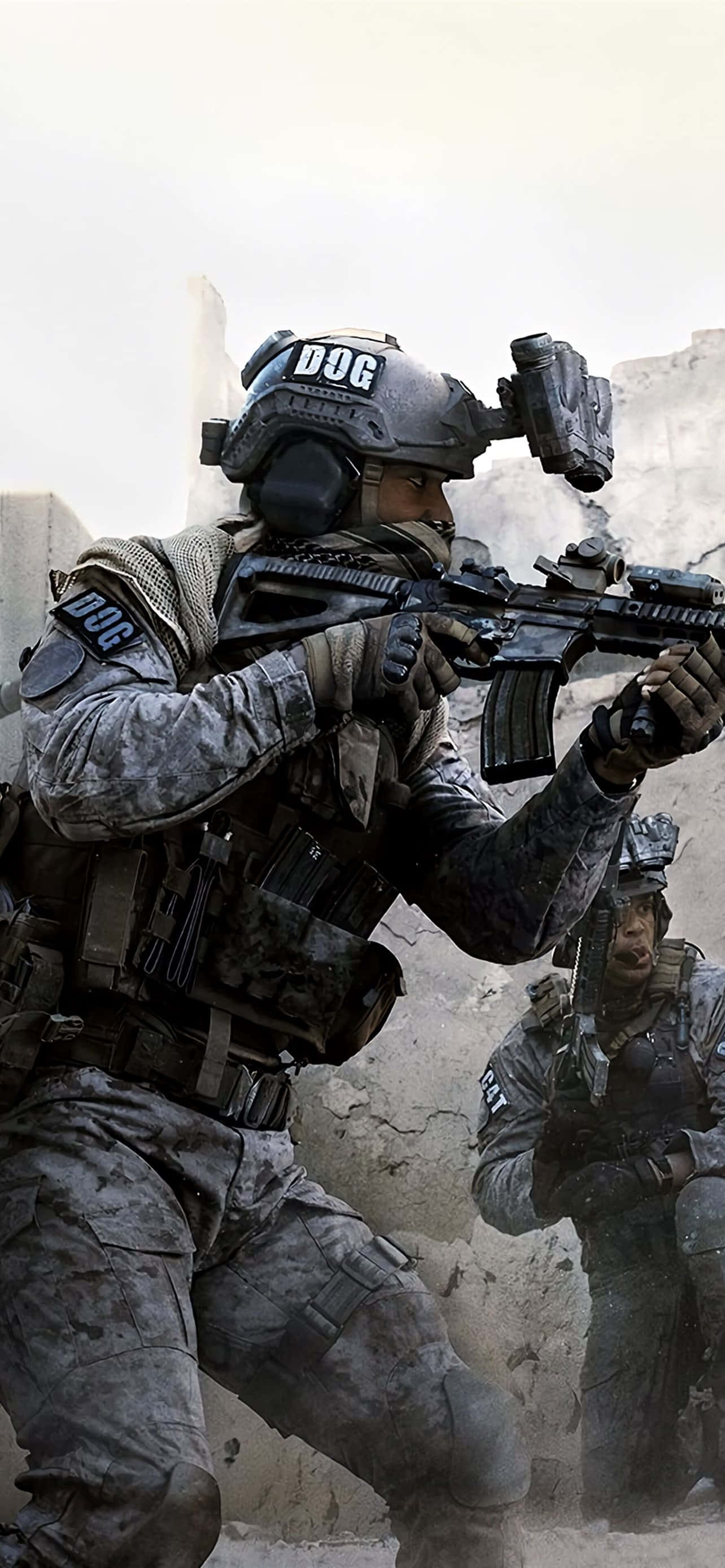 Call Of Duty Modern Warfare HD, tactical gear, rifle, 2K Phone Wallpaper