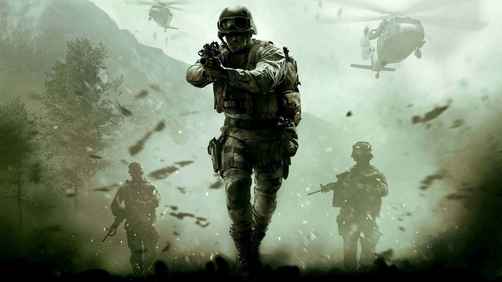 Call of Duty: Modern Warfare HD, soldiers, combat gear, Full HD Desktop Wallpaper