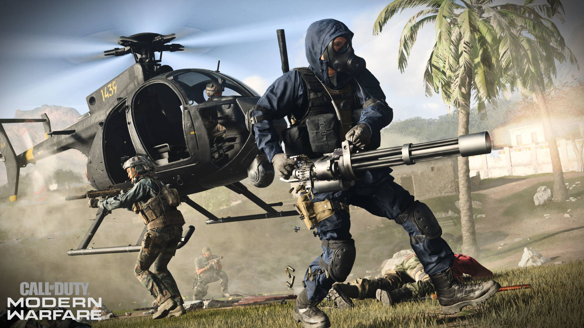 Call Of Duty MW 2019, minigun, tactical gear, Full HD Desktop Wallpaper